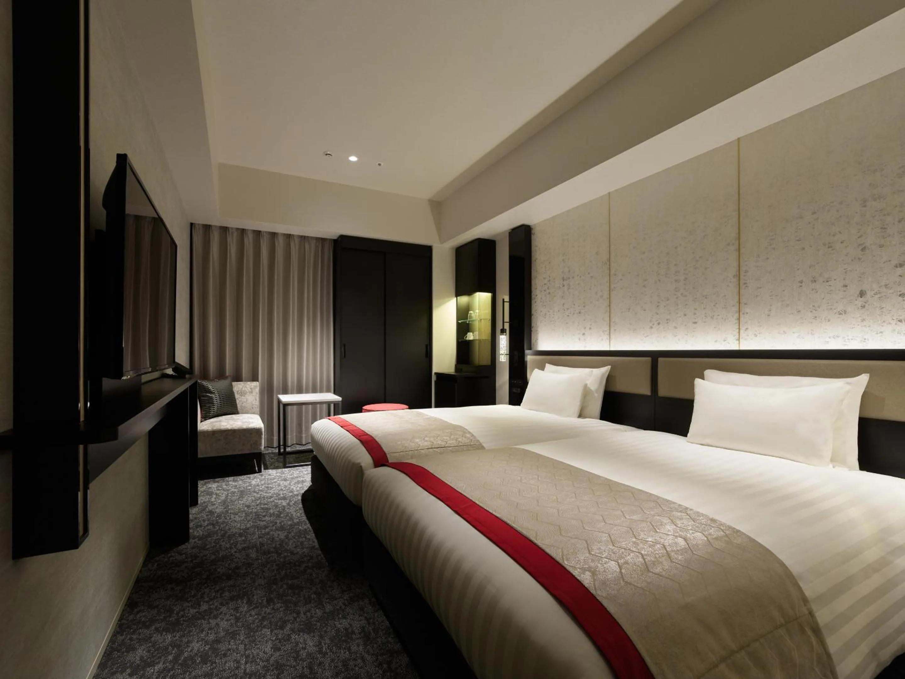 Photo of the whole room, Bed in Mitsui Garden Hotel Fukuoka Nakasu