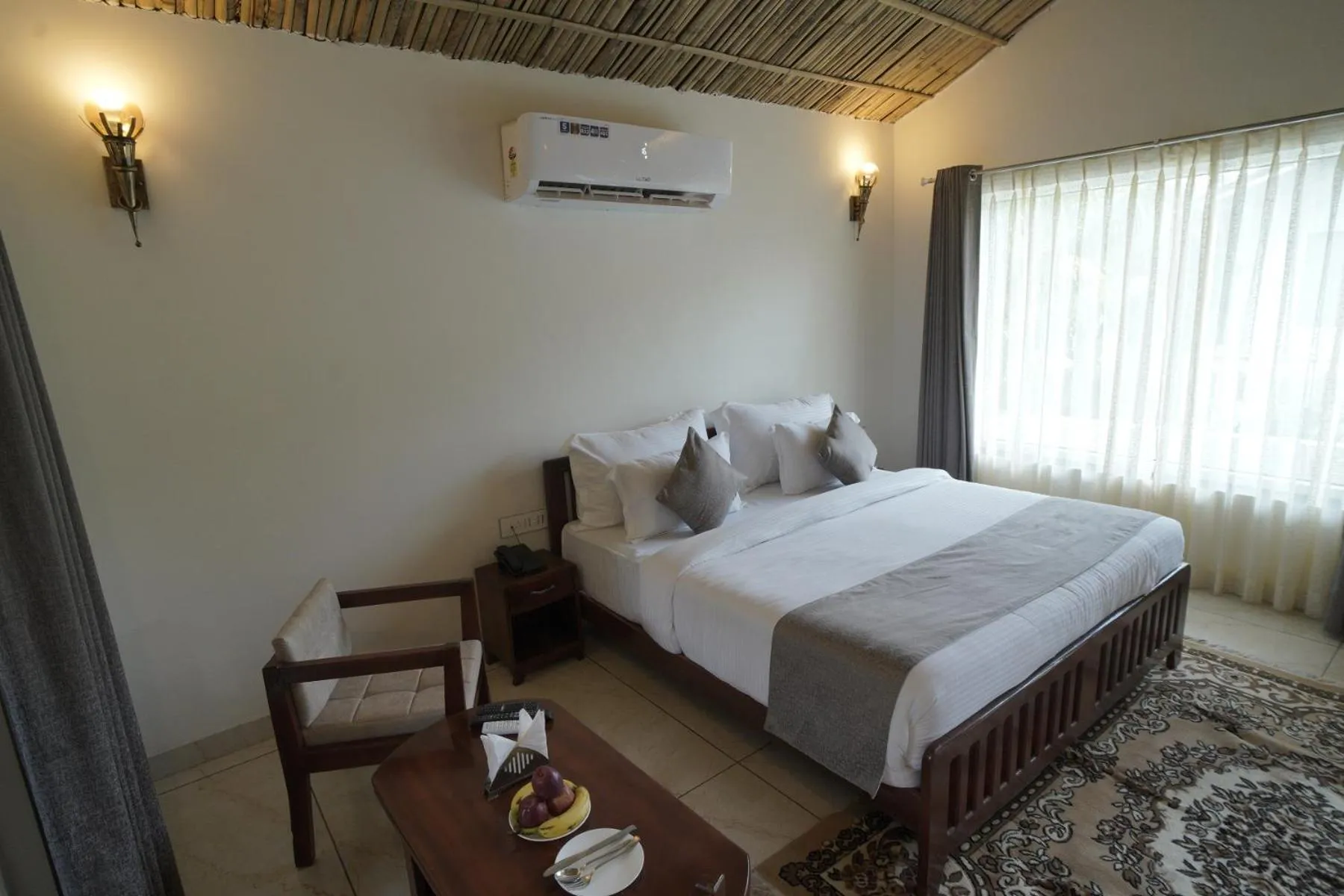 Bed in Amar Bagh Resort