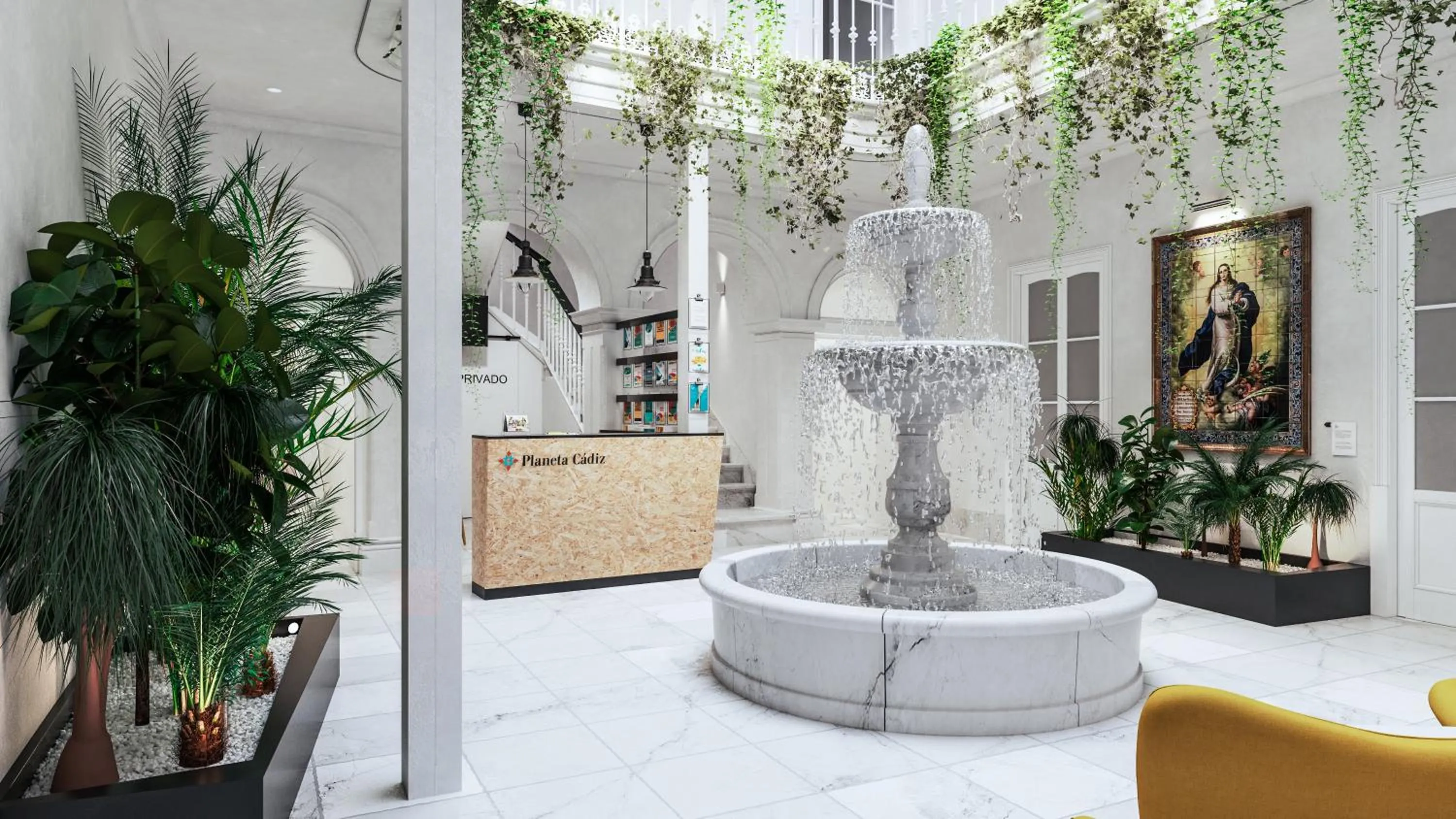 Patio in Planeta Cadiz Hostel