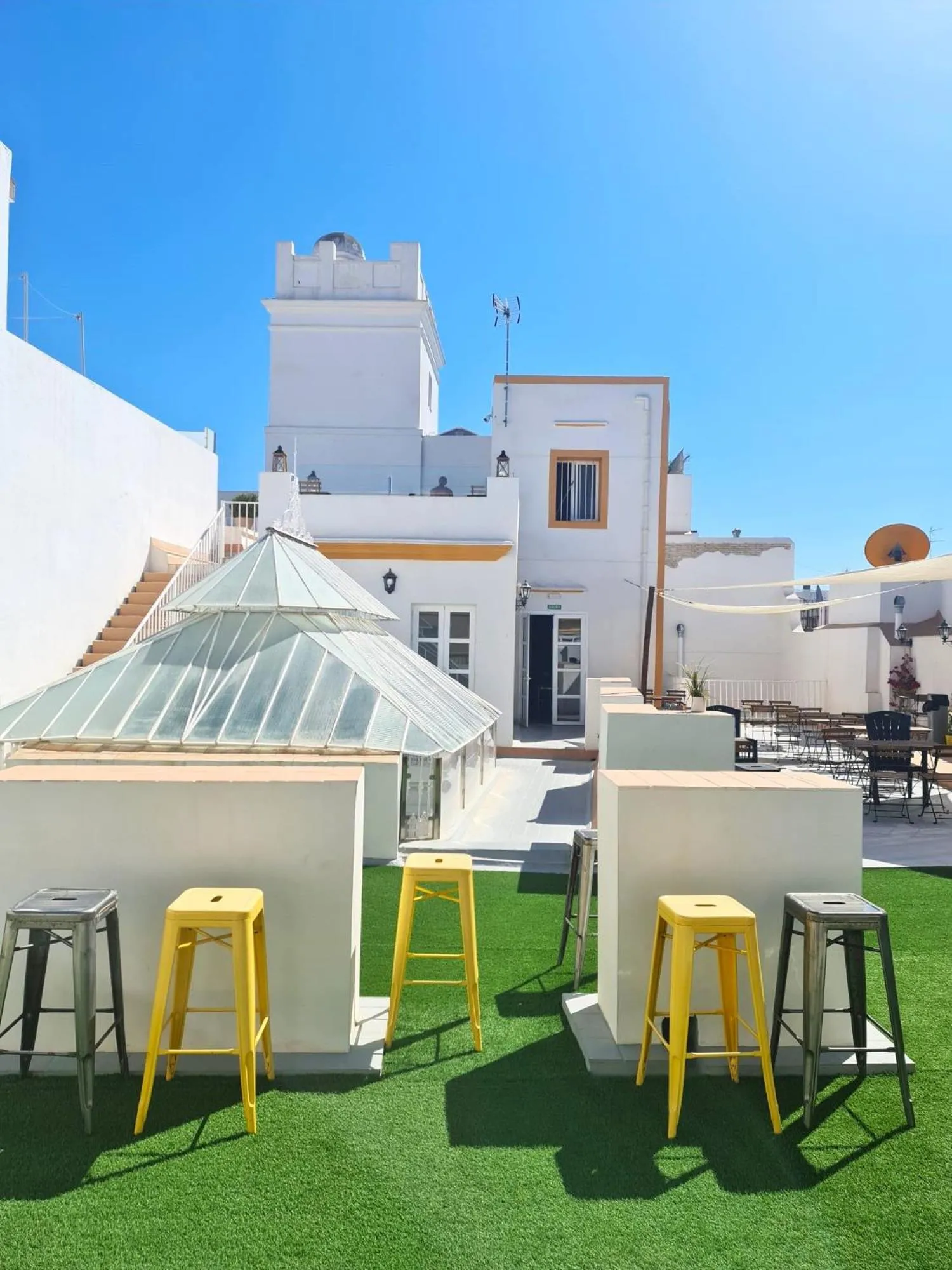 Balcony/Terrace in Planeta Cadiz Hostel