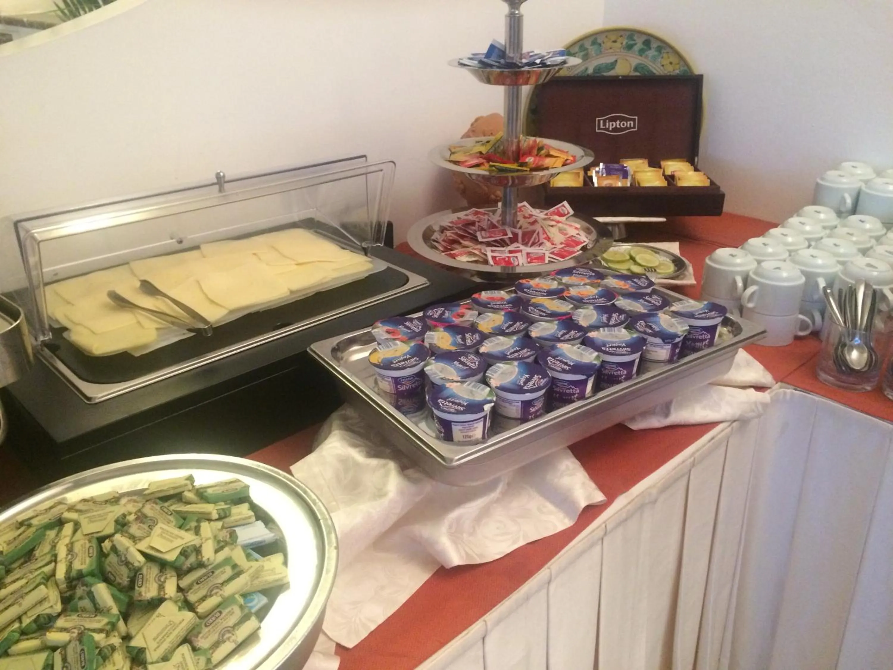Continental breakfast in Hotel Baia Azzurra