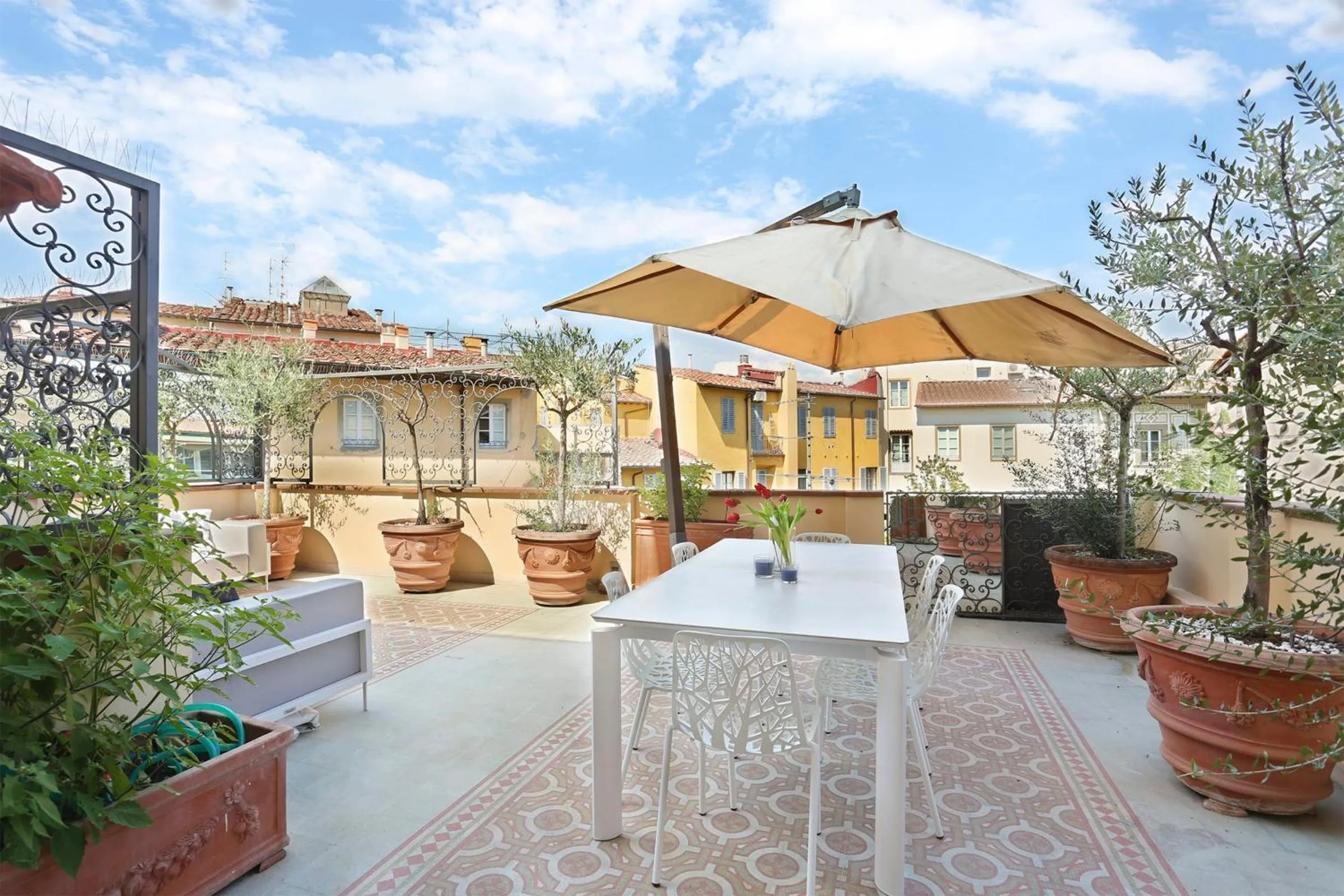 Balcony/Terrace in LUXURY suite with amazing Terrace in Florence-hosted by Sweetstay