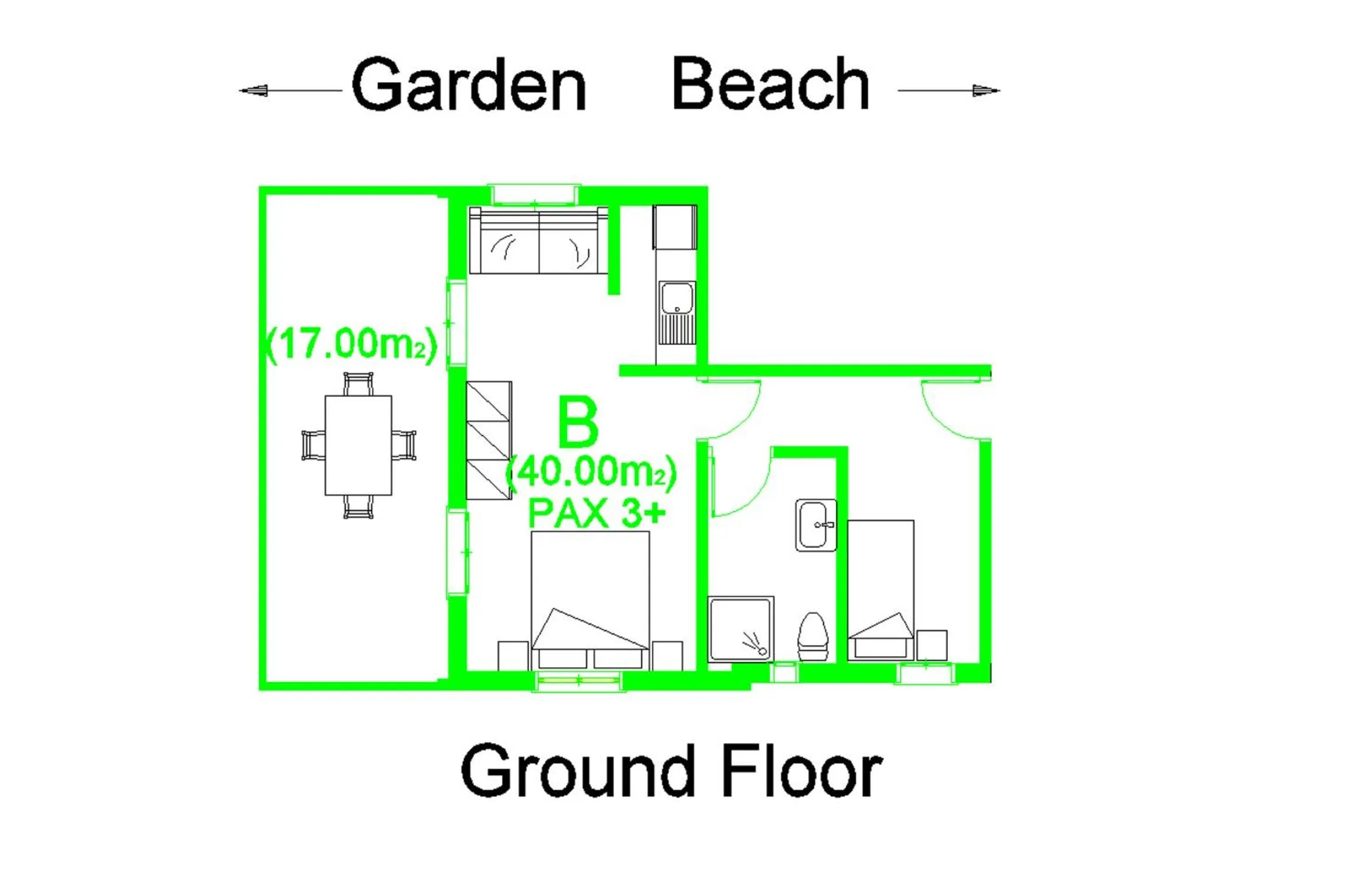 Floor plan in Zarkadis Beach Apartments