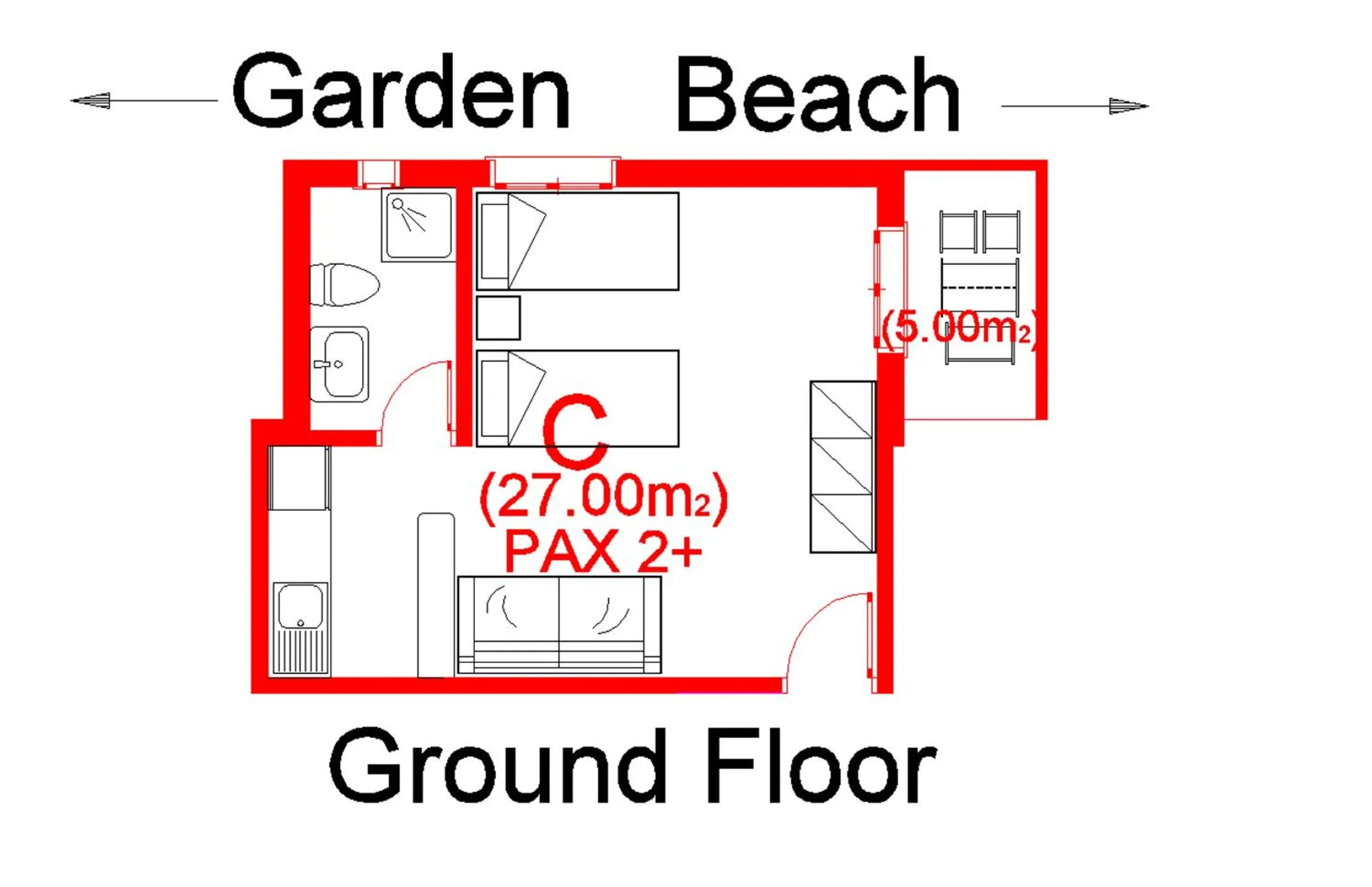 Floor plan in Zarkadis Beach Apartments
