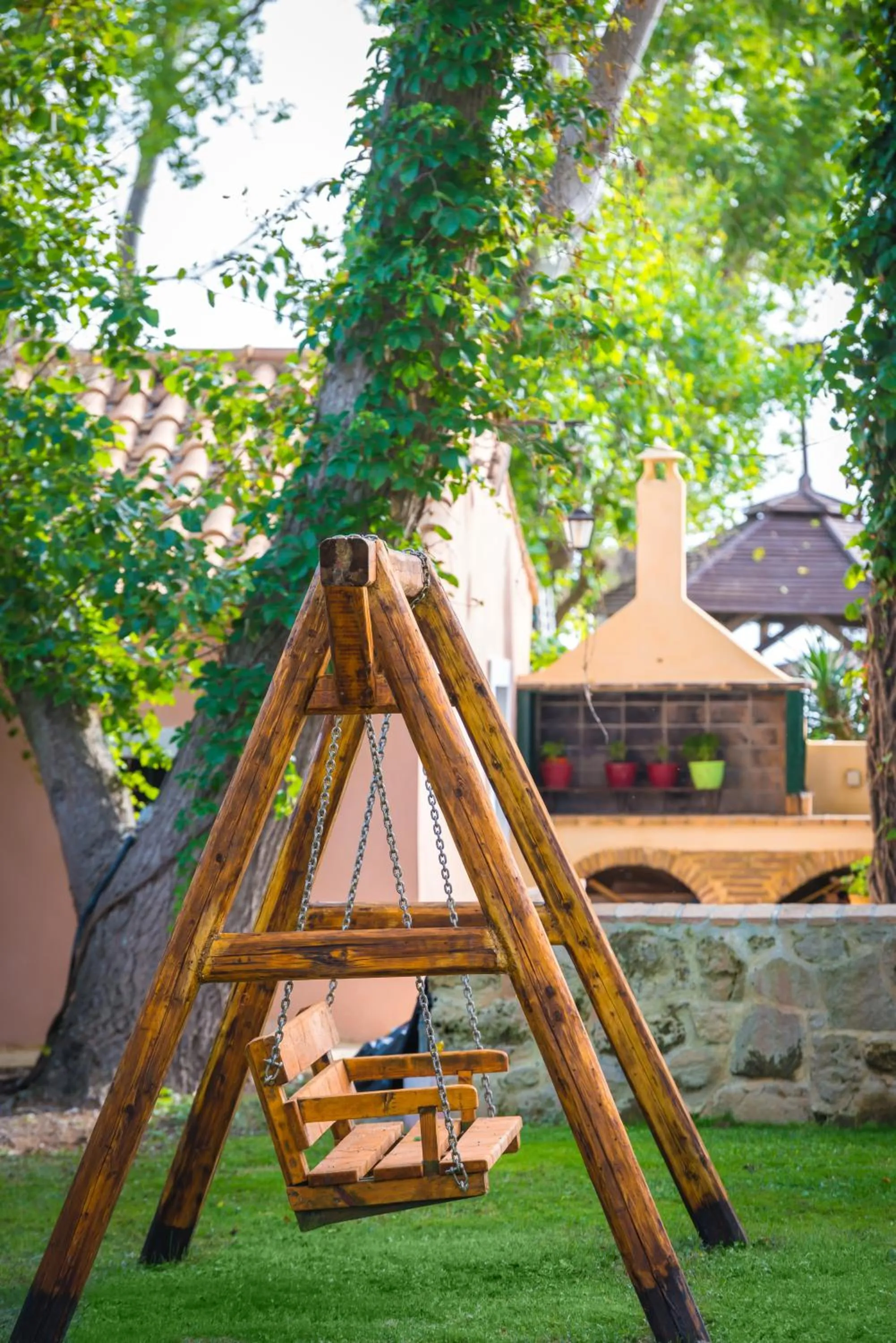 BBQ facilities in Zarkadis Beach Apartments