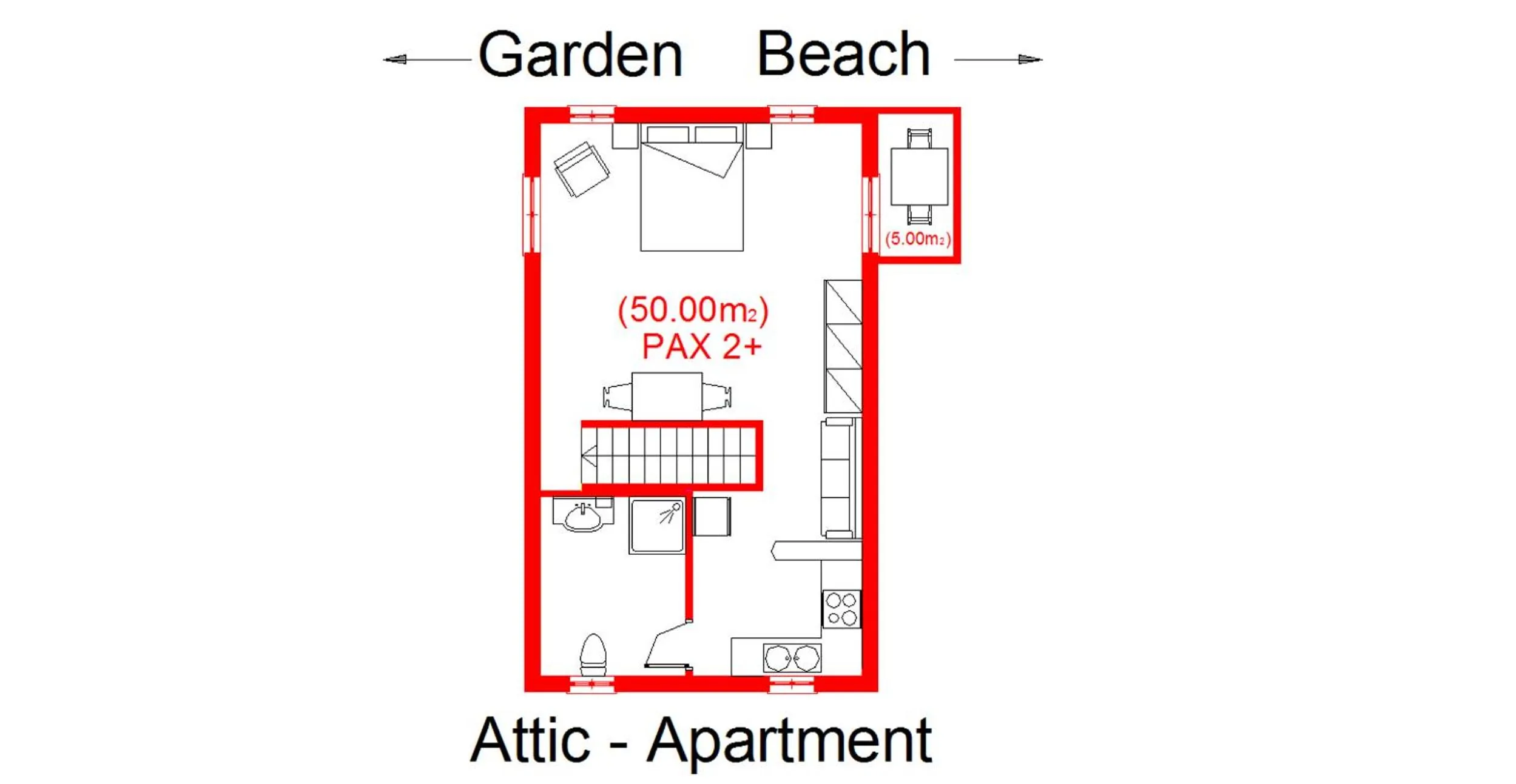 Floor plan in Zarkadis Beach Apartments
