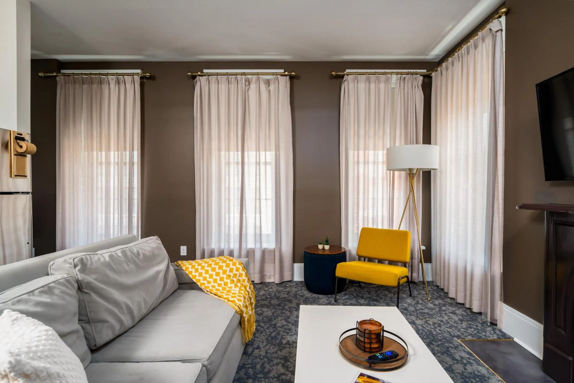 Living room in Hancock House