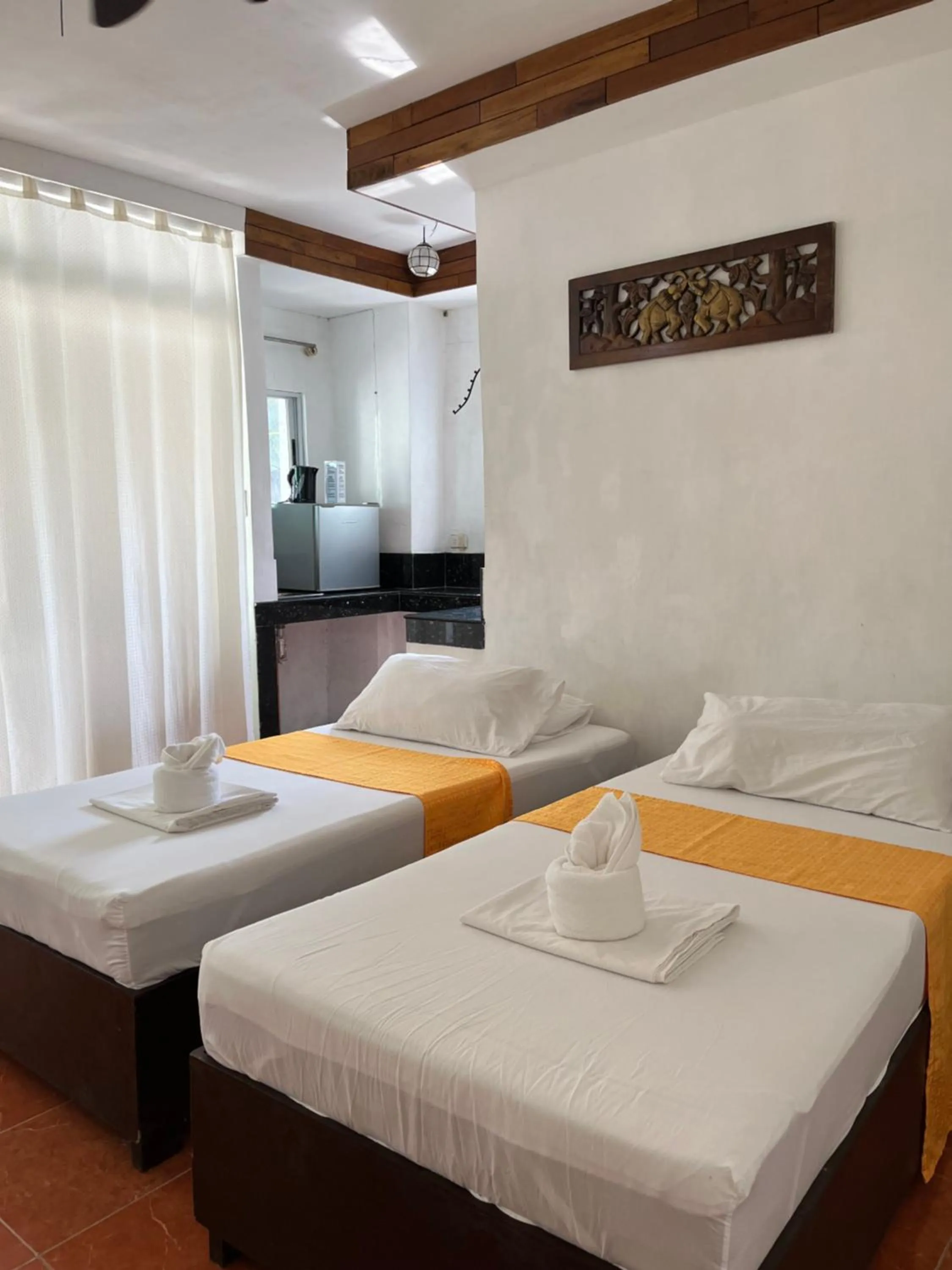 Bed in Boracay Ocean Bay Hotel