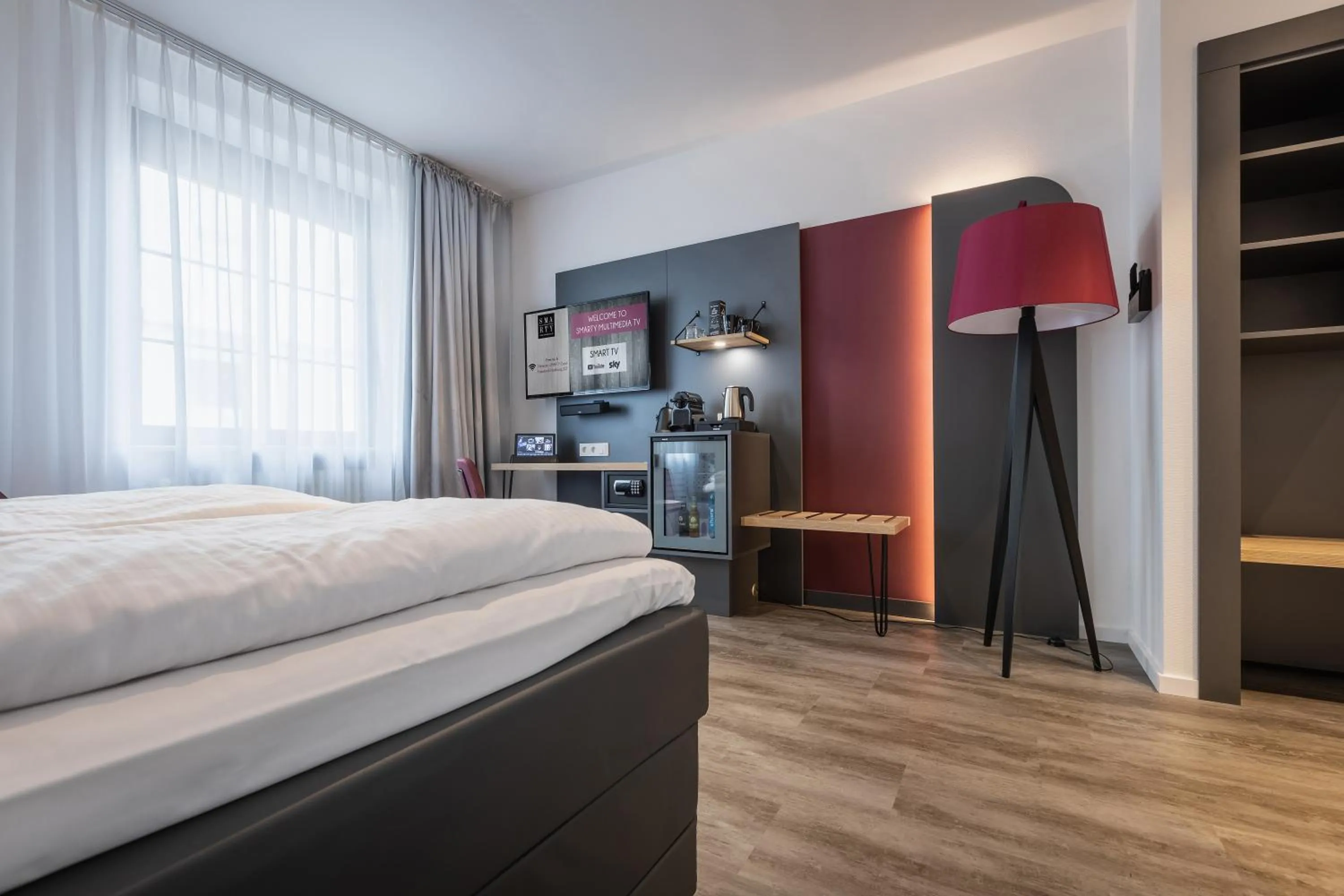 Decorative detail, Bed in SMARTY Hotel Euler Homburg, Saar - KONTAKTLOSER SELF CHECK-IN