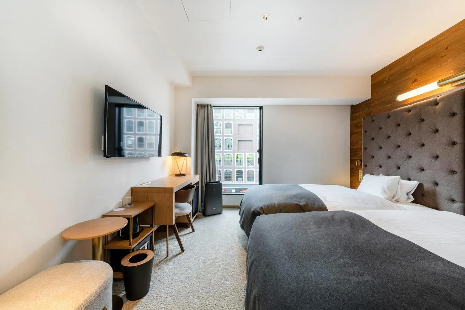 Standard Twin Room with Tram & City view in THE KNOT SAPPORO Standard Twin Room with Tram & City view in THE KNOT SAPPORO