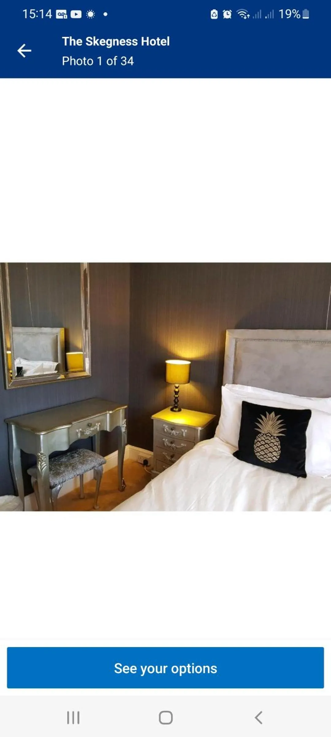 Bed in The Skegness Hotel