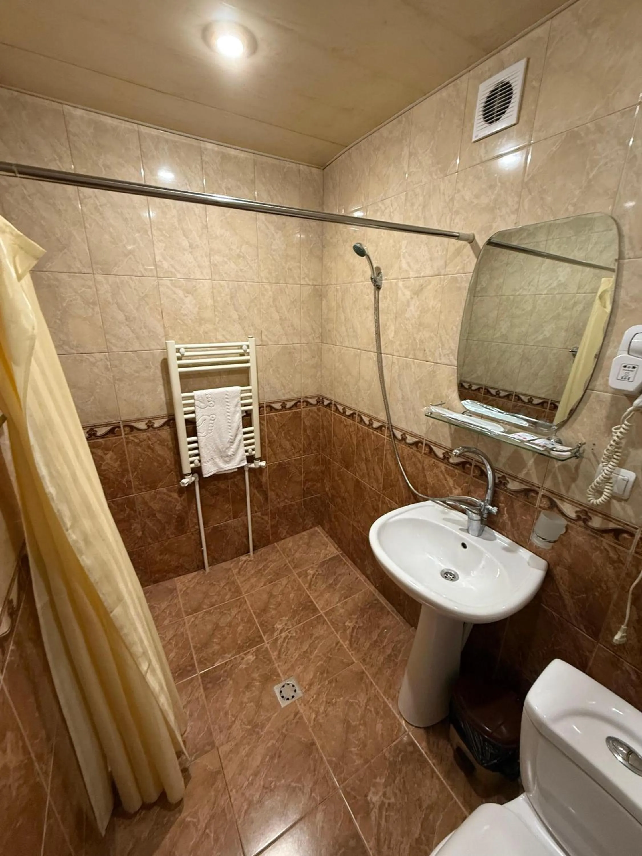 Shower in Odzun Hotel