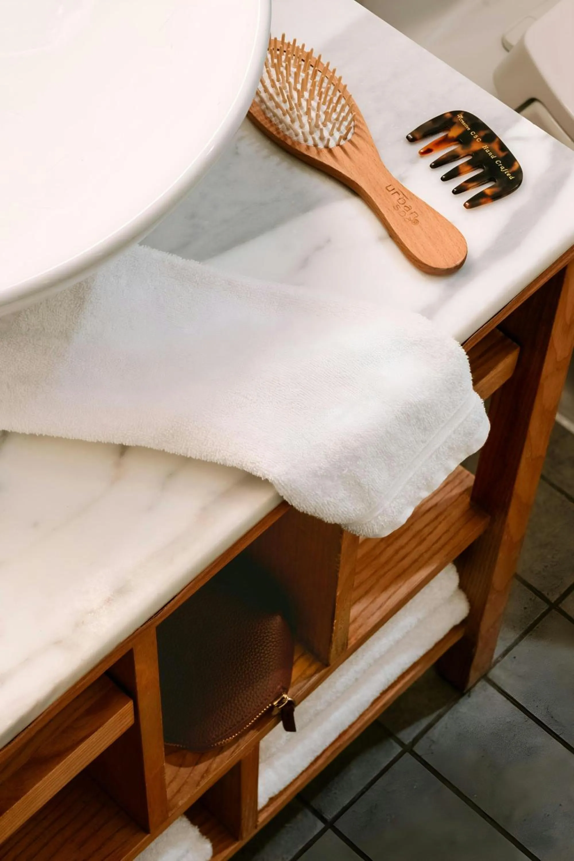 Bathroom, Bed in Duane Street Hotel Tribeca, Sonder by Marriott Bonvoy