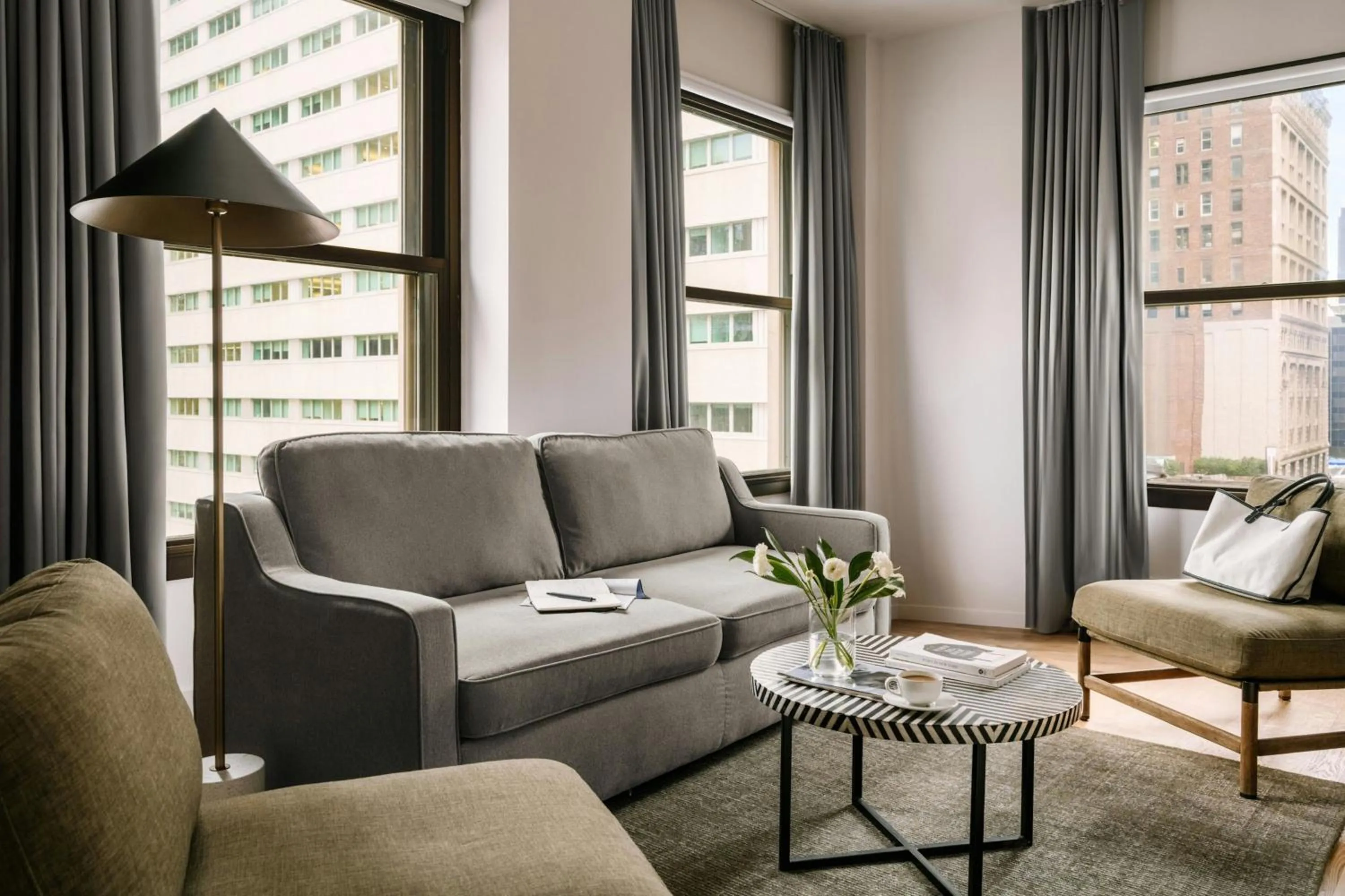 Living room in Duane Street Hotel Tribeca, Sonder by Marriott Bonvoy