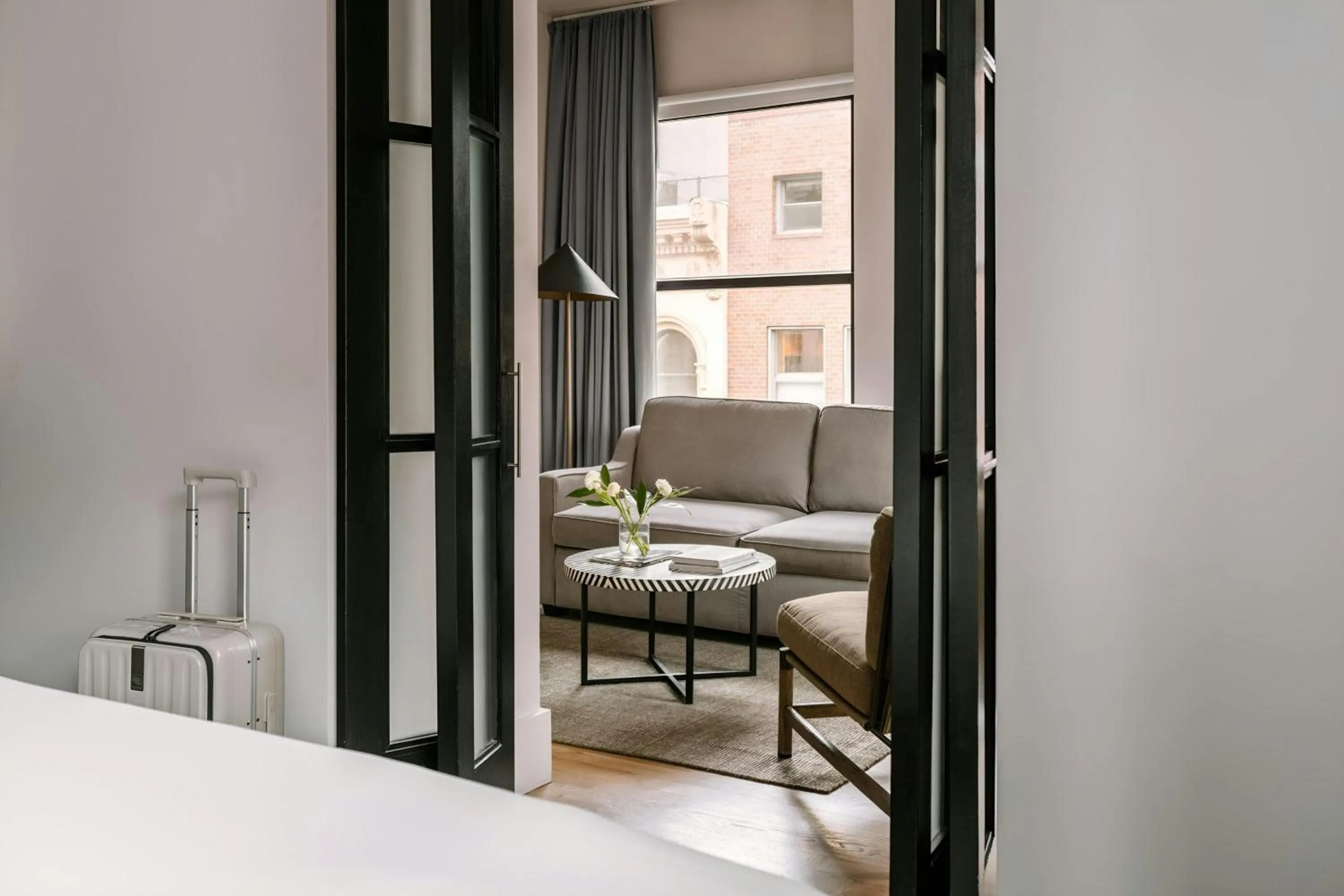 Bedroom, Bed in Duane Street Hotel Tribeca, Sonder by Marriott Bonvoy