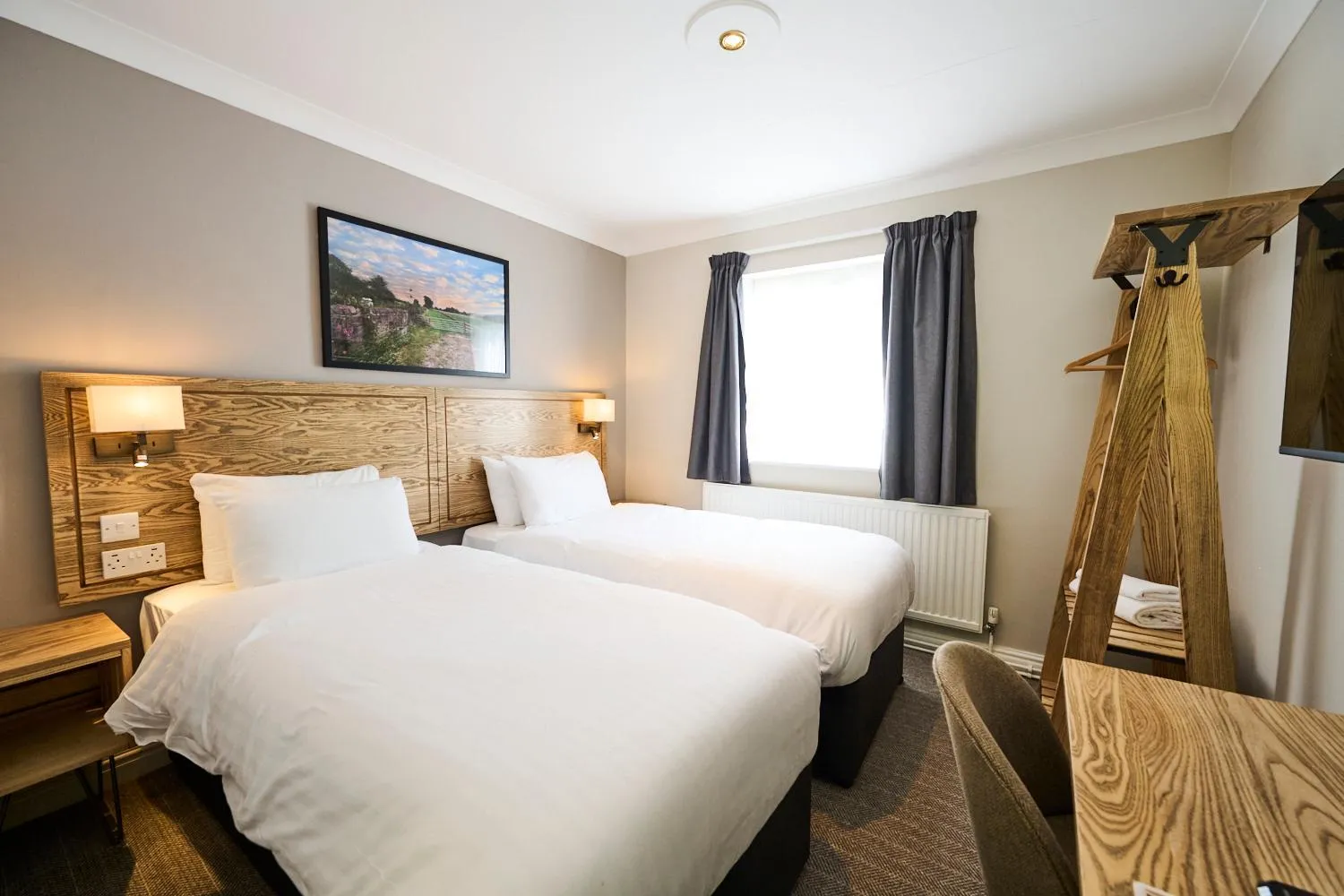 Bedroom, Bed in Red Lion, Wigan by Marston's Inns