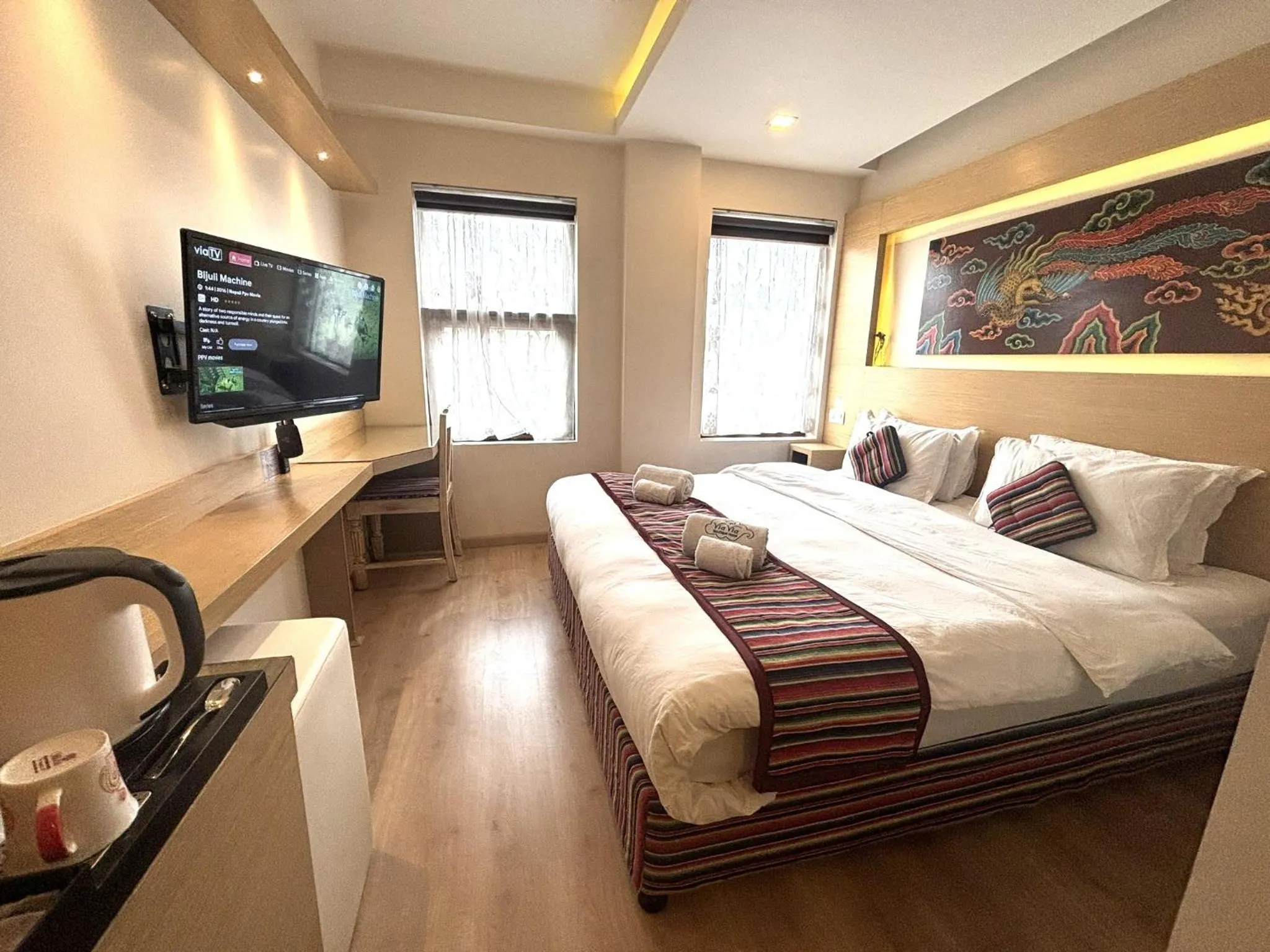 Bedroom, Bed in ViaVia Boutique Hotel - Kathmandu