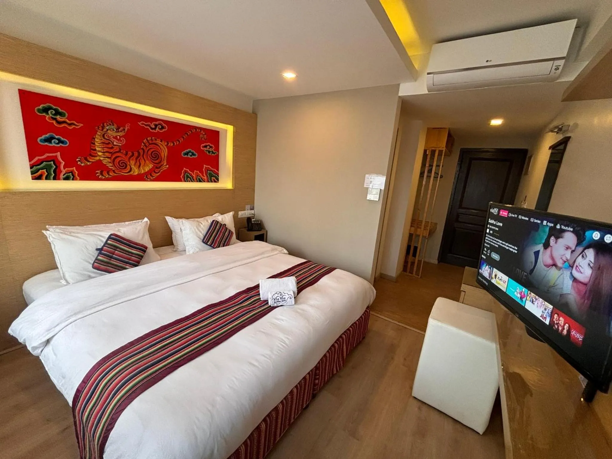 Bedroom, Bed in ViaVia Boutique Hotel - Kathmandu