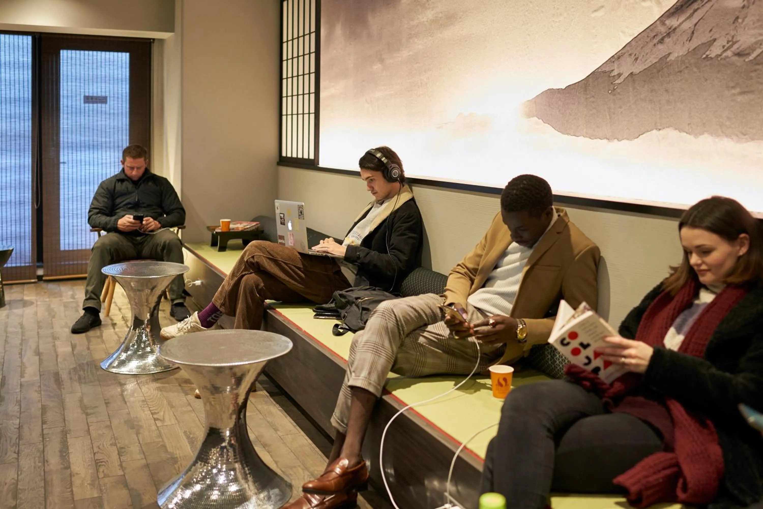 Communal lounge/ TV room in Resol Poshtel Tokyo Asakusa