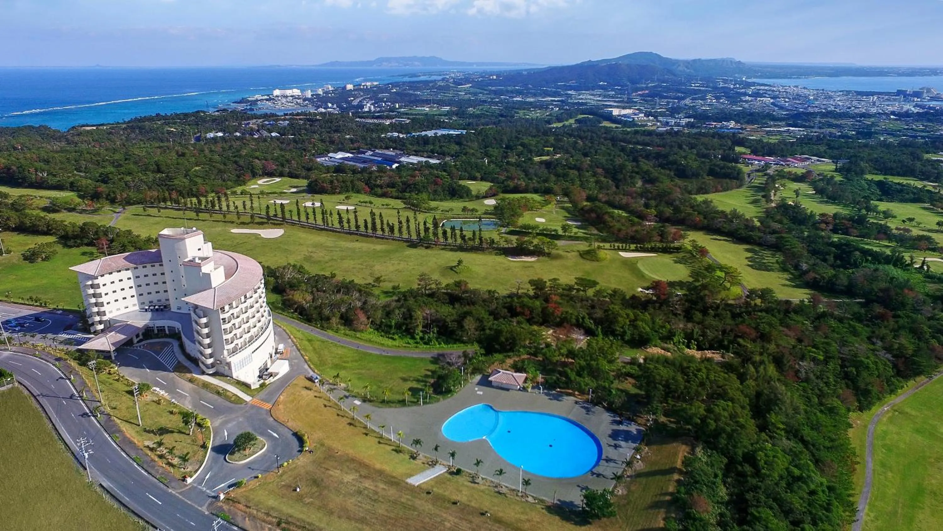 Bird's eye view in ANA Crowne Plaza Resort Okinawa Uruma Hills By IHG