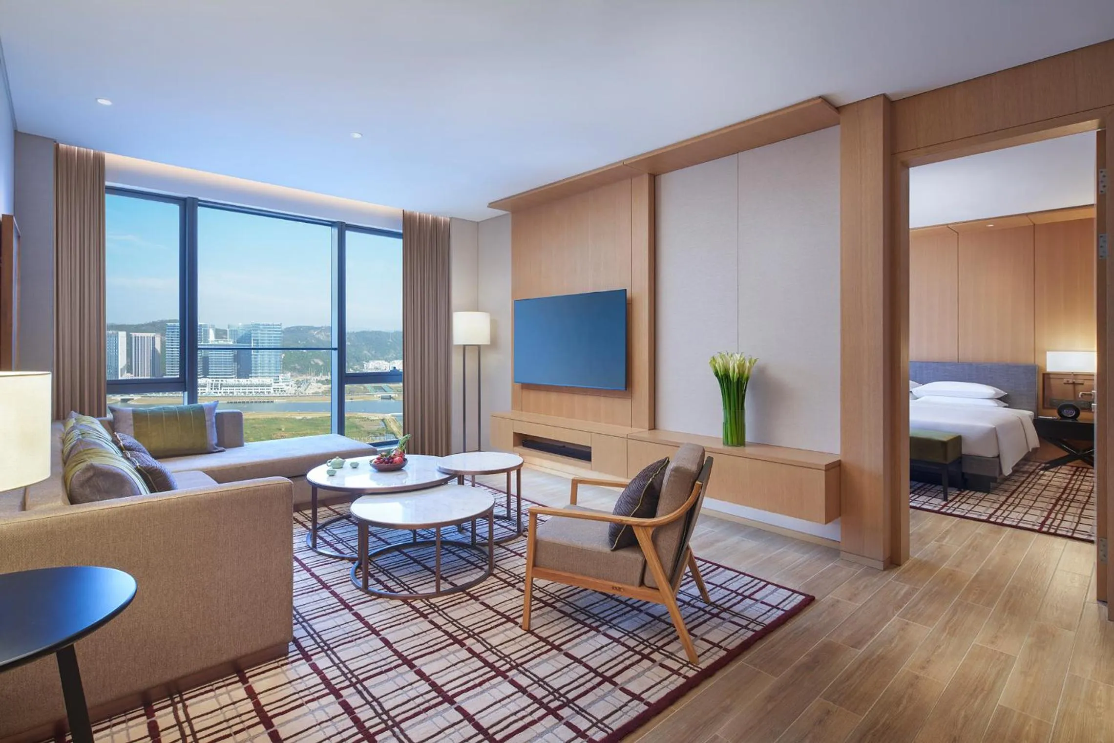 Living room, Bed in Hyatt Regency Hengqin