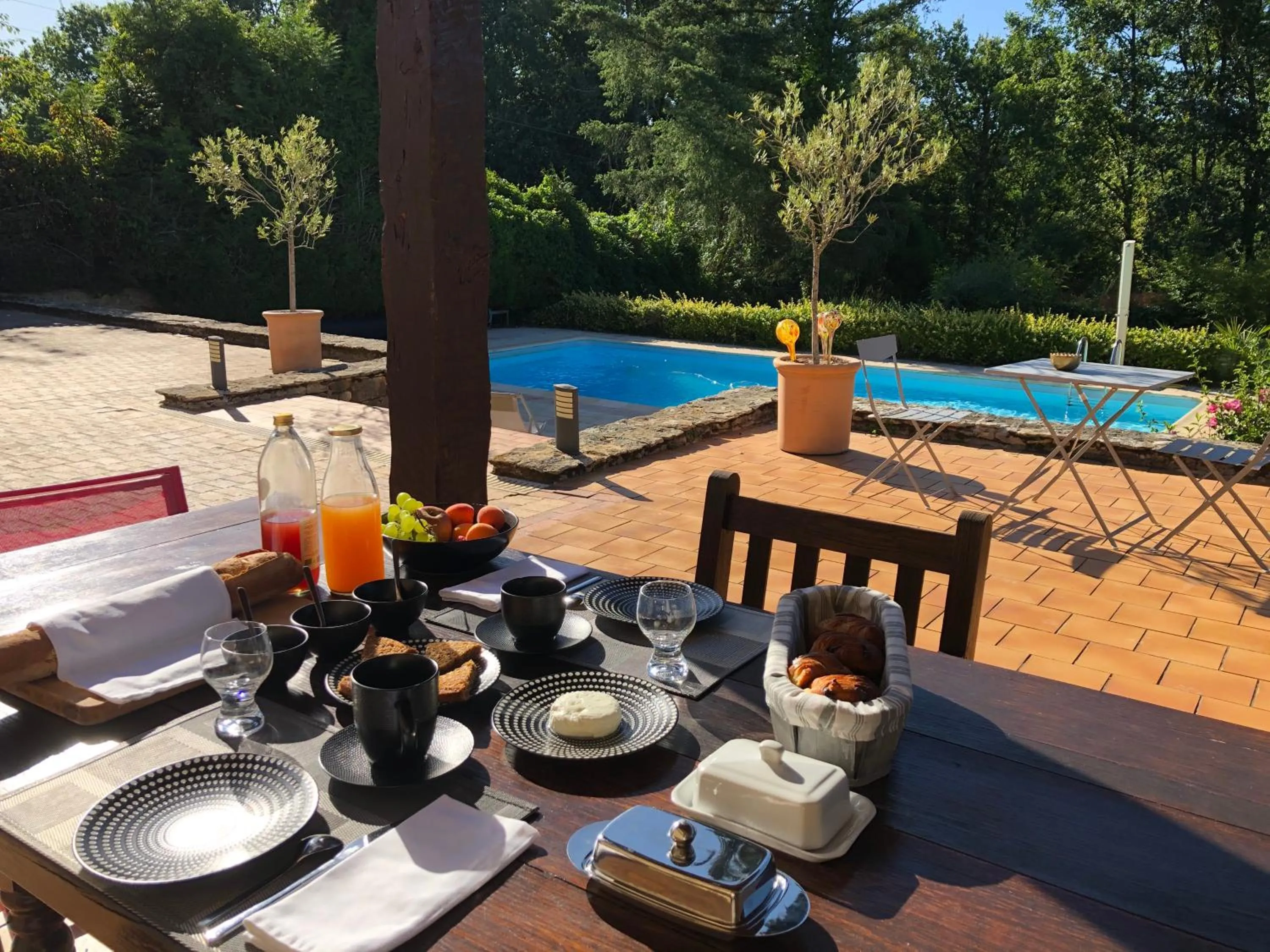 Breakfast in Le domaine Aubazen