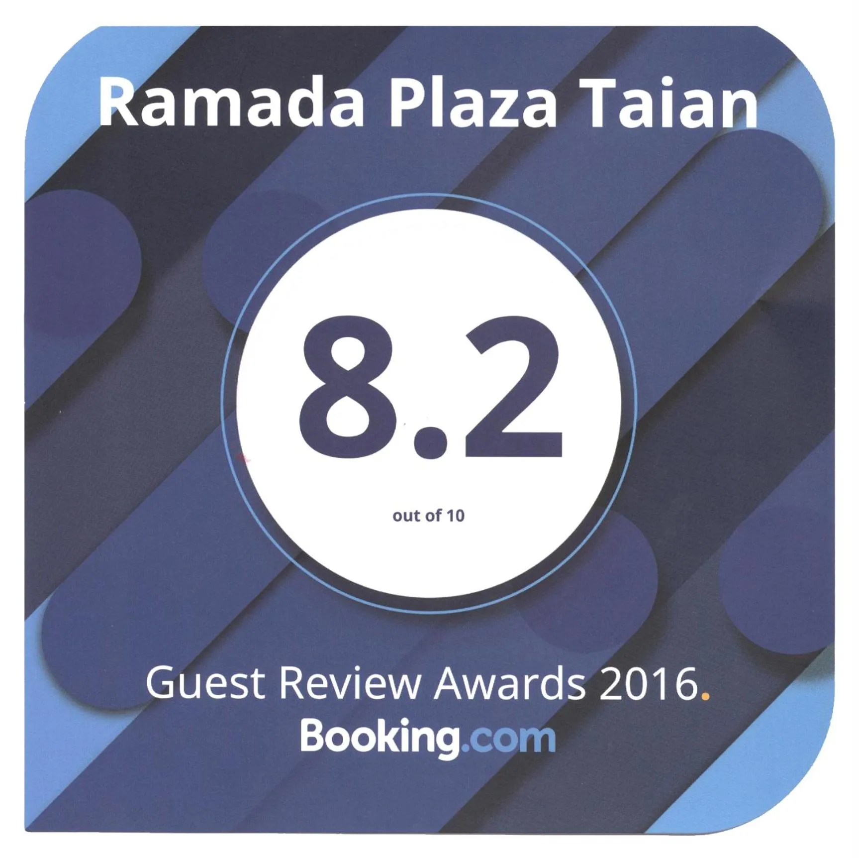 Certificate/Award in Ramada Plaza By Wyndham Taian