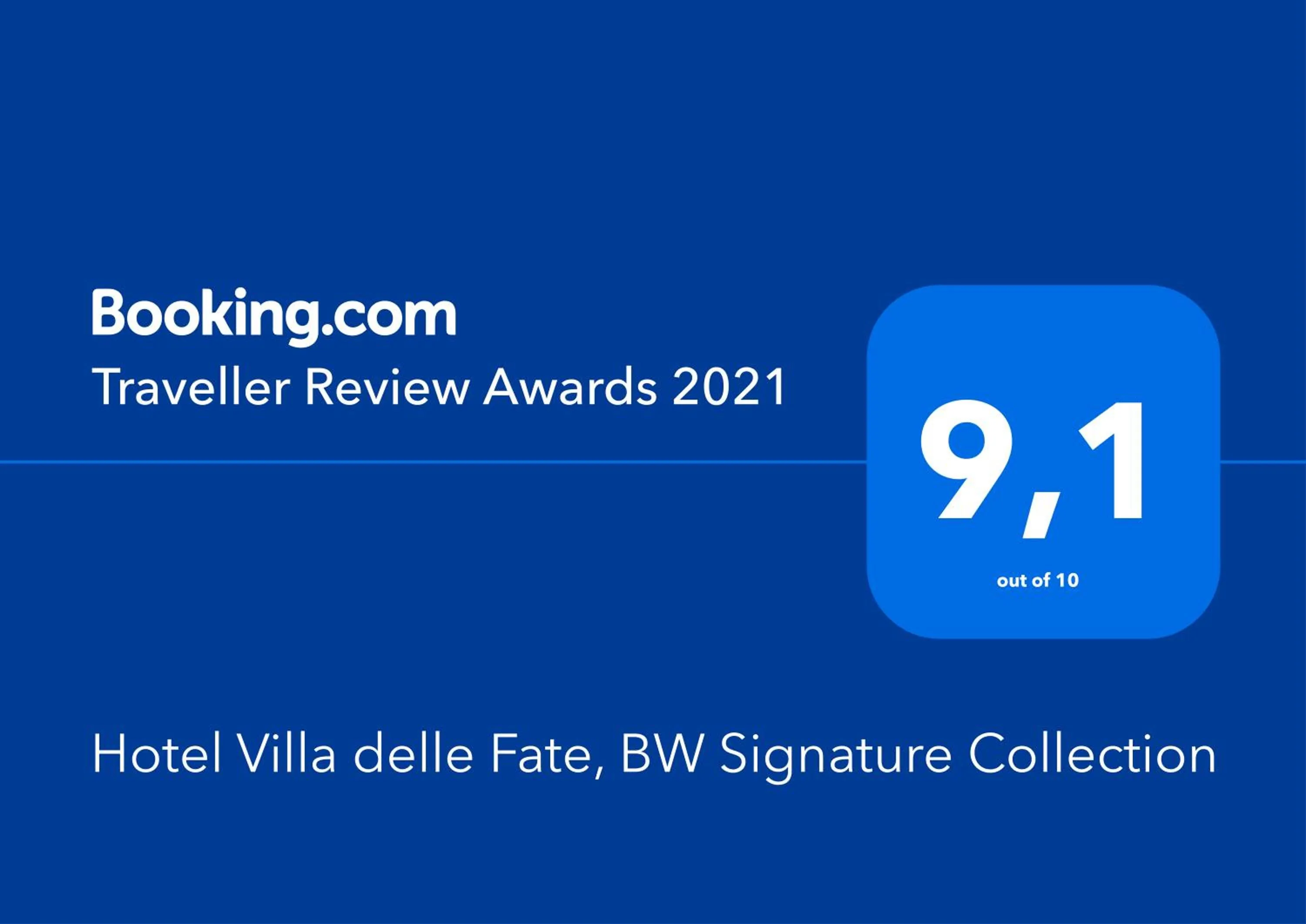 Certificate/Award in Hotel Villa delle Fate, BW Signature Collection