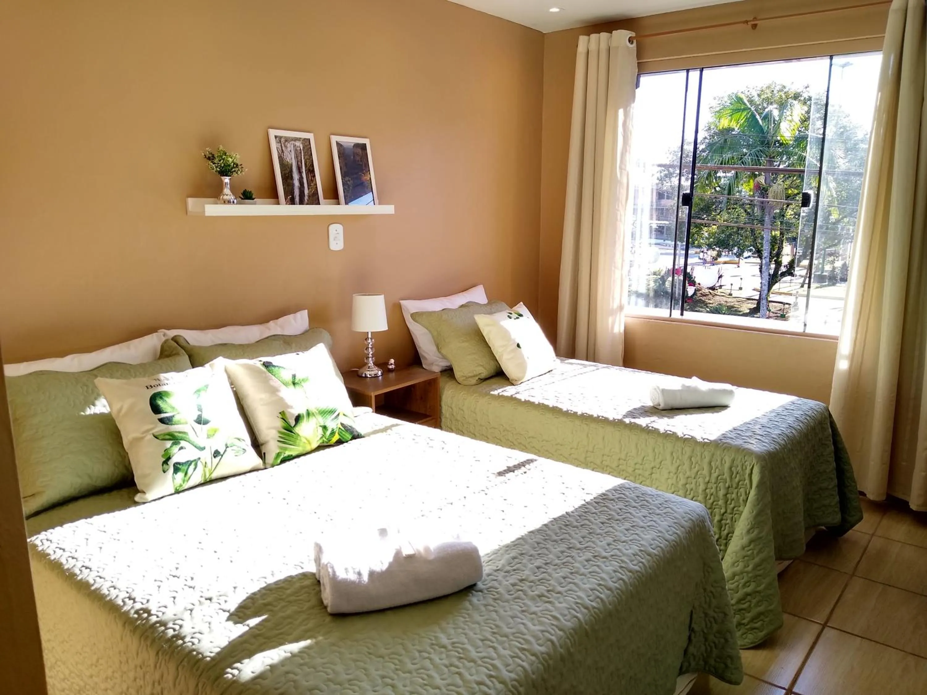 View (from property/room), Bed in Pousada Vó Celina