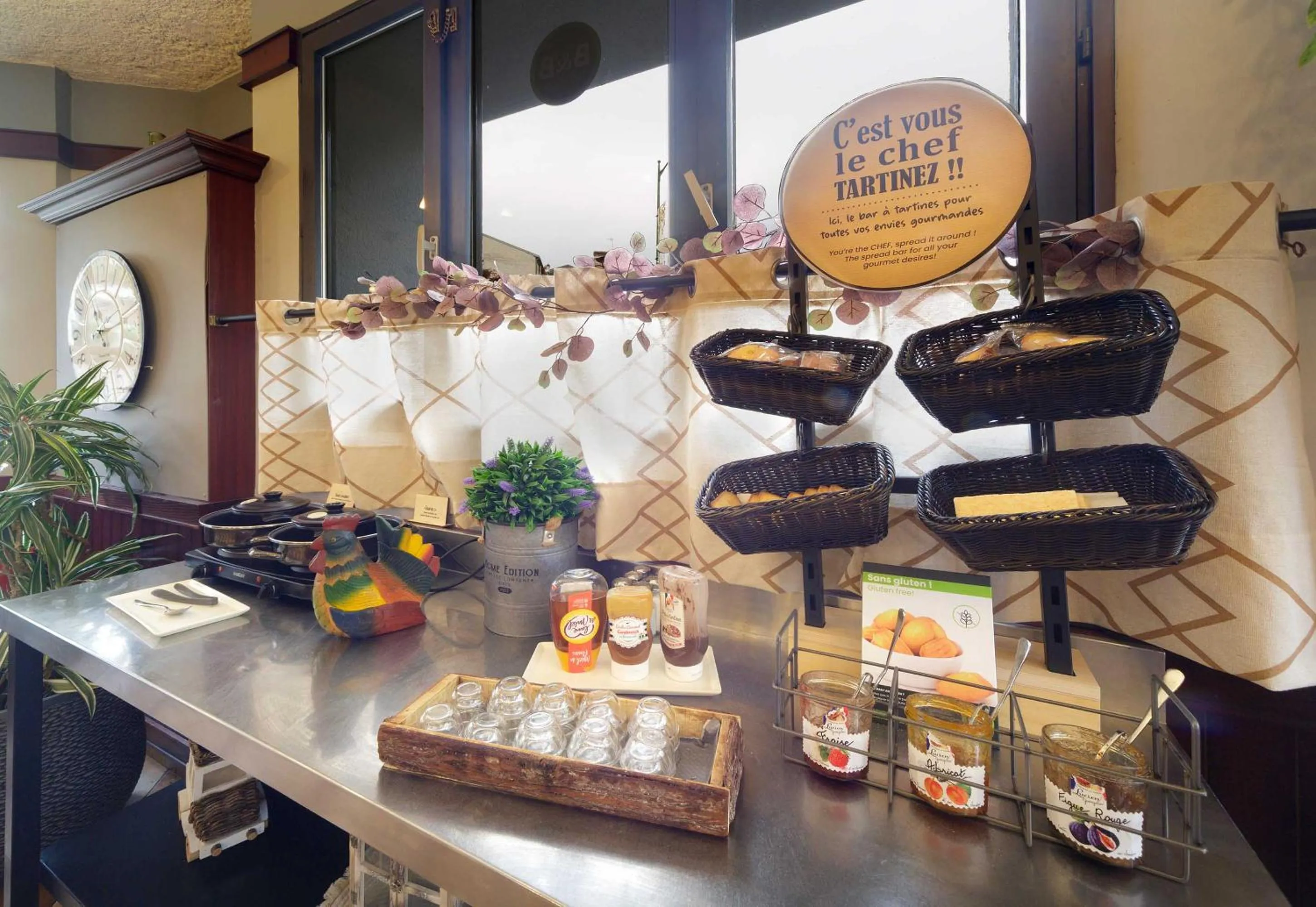 Buffet breakfast in B&B HOTEL Lourdes Centre