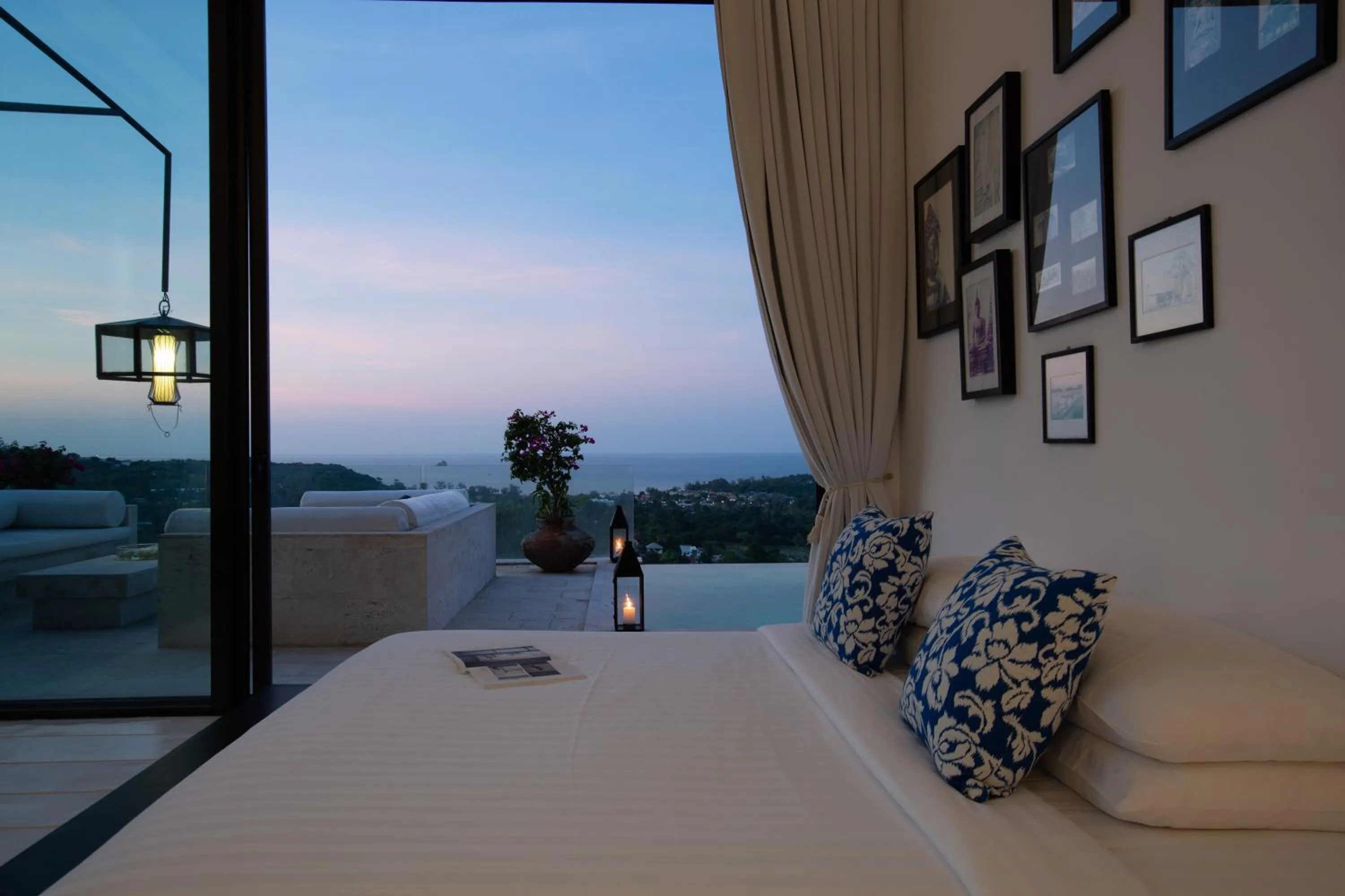 Bed in Villa Belle - fully serviced private sea view villa with an award winning in-house cook