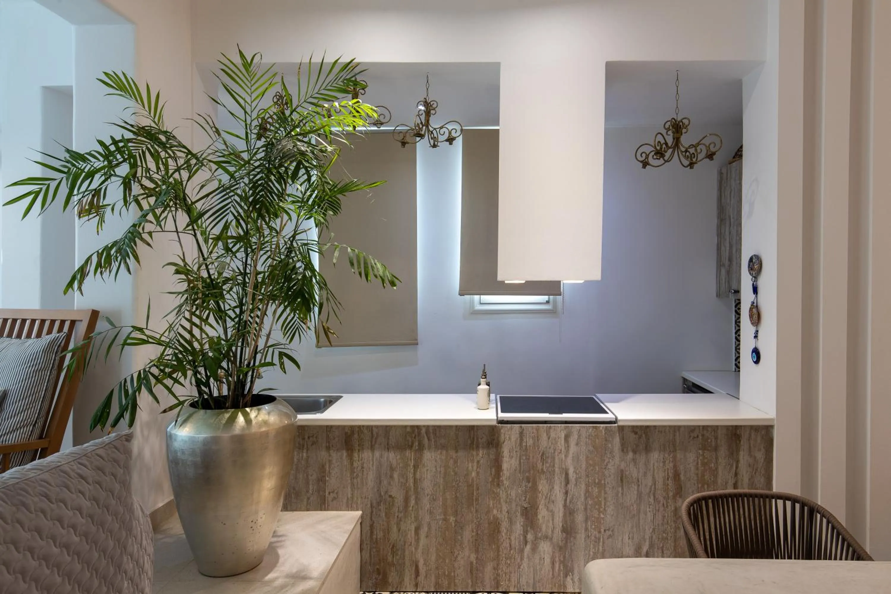 Kitchen or kitchenette in Kouros Exclusive Hotel & Suites - Adults Only