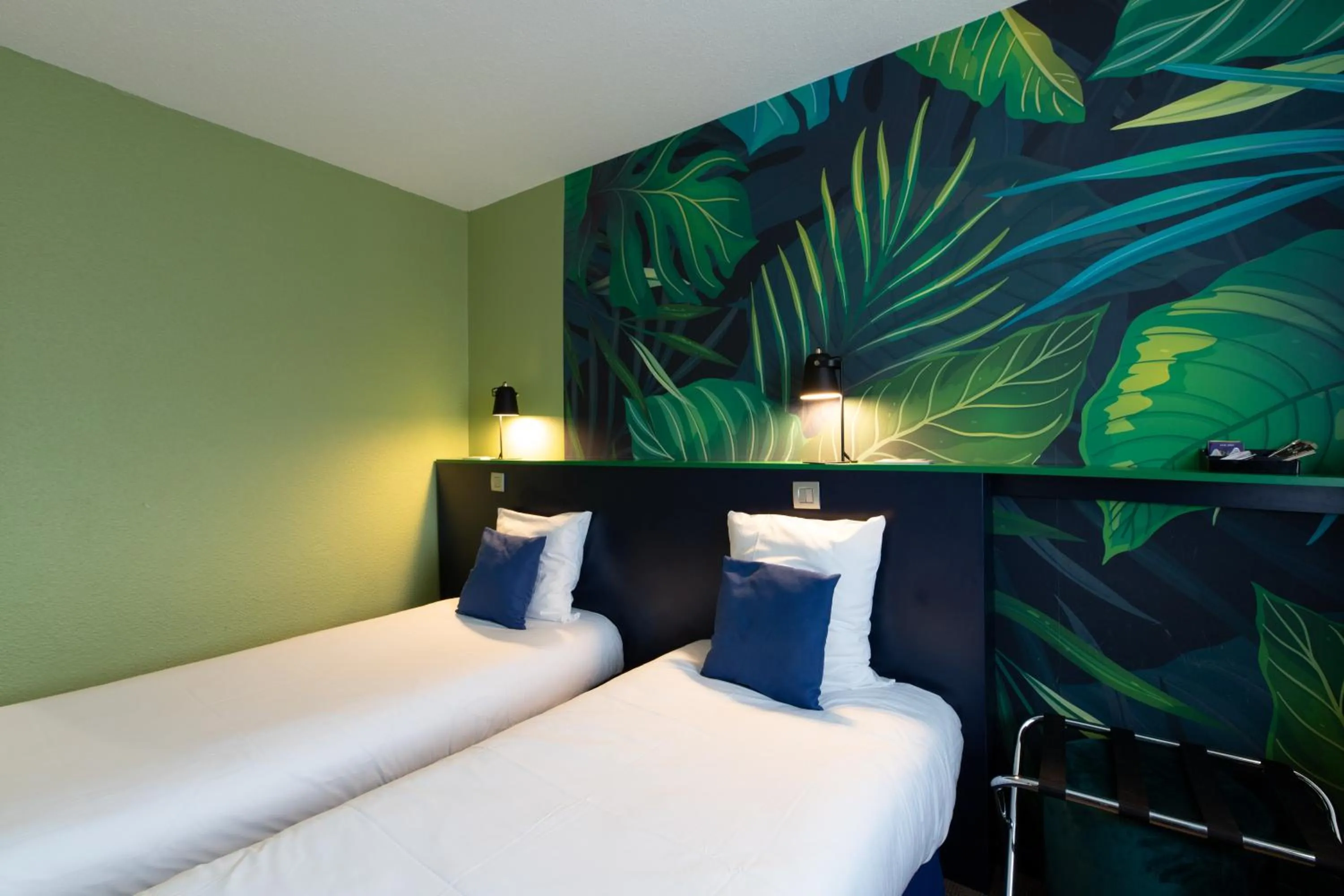 Bedroom, Bed in Logis Hôtel du Haut-Bugey