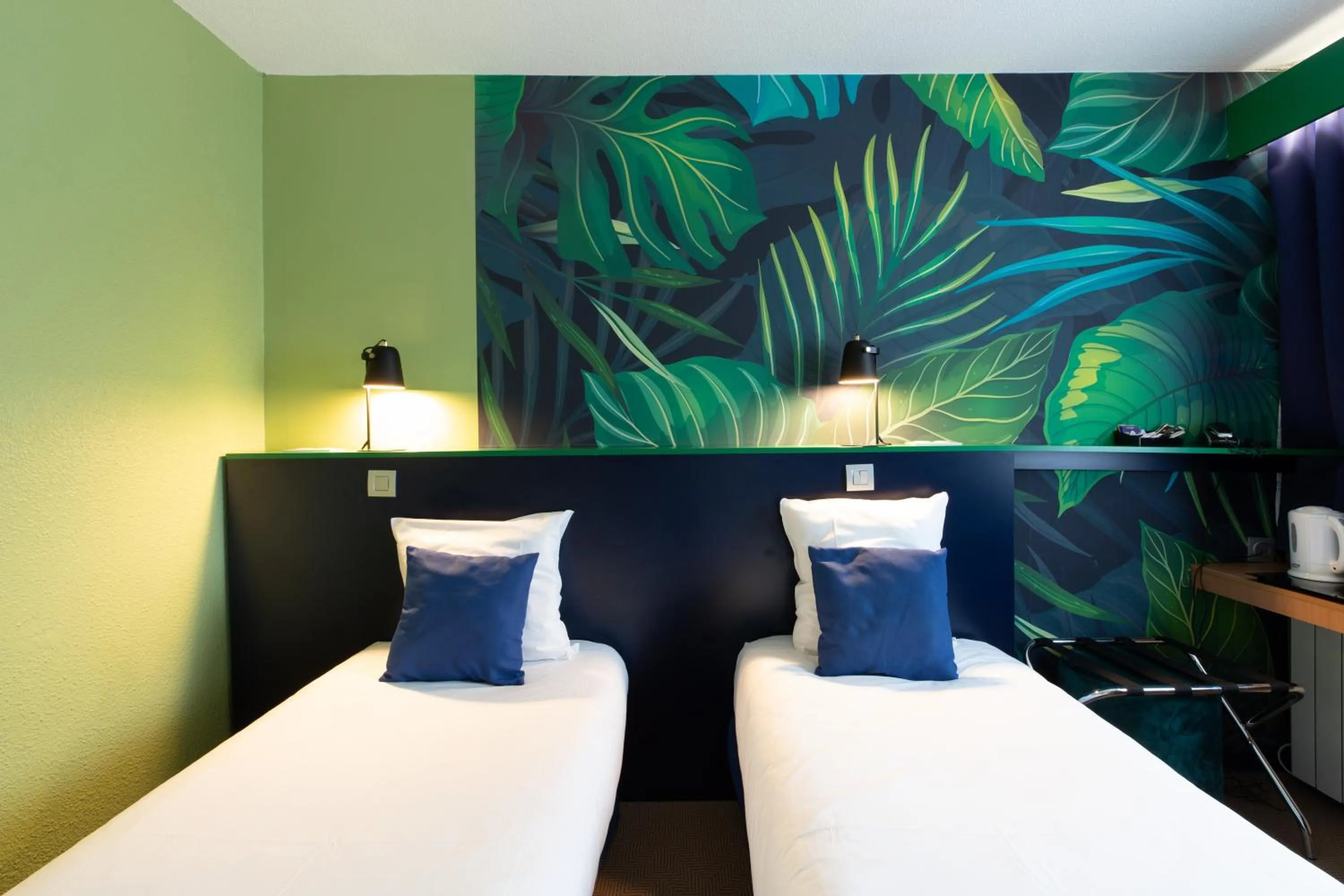 Bedroom, Bed in Logis Hôtel du Haut-Bugey