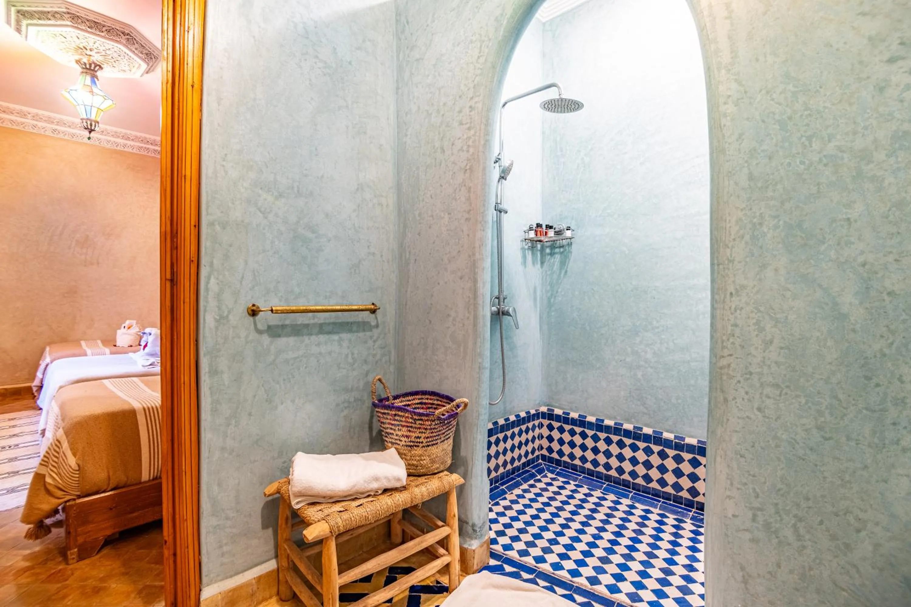 Bathroom, Bed in RIAD VILLA SIDI BABA