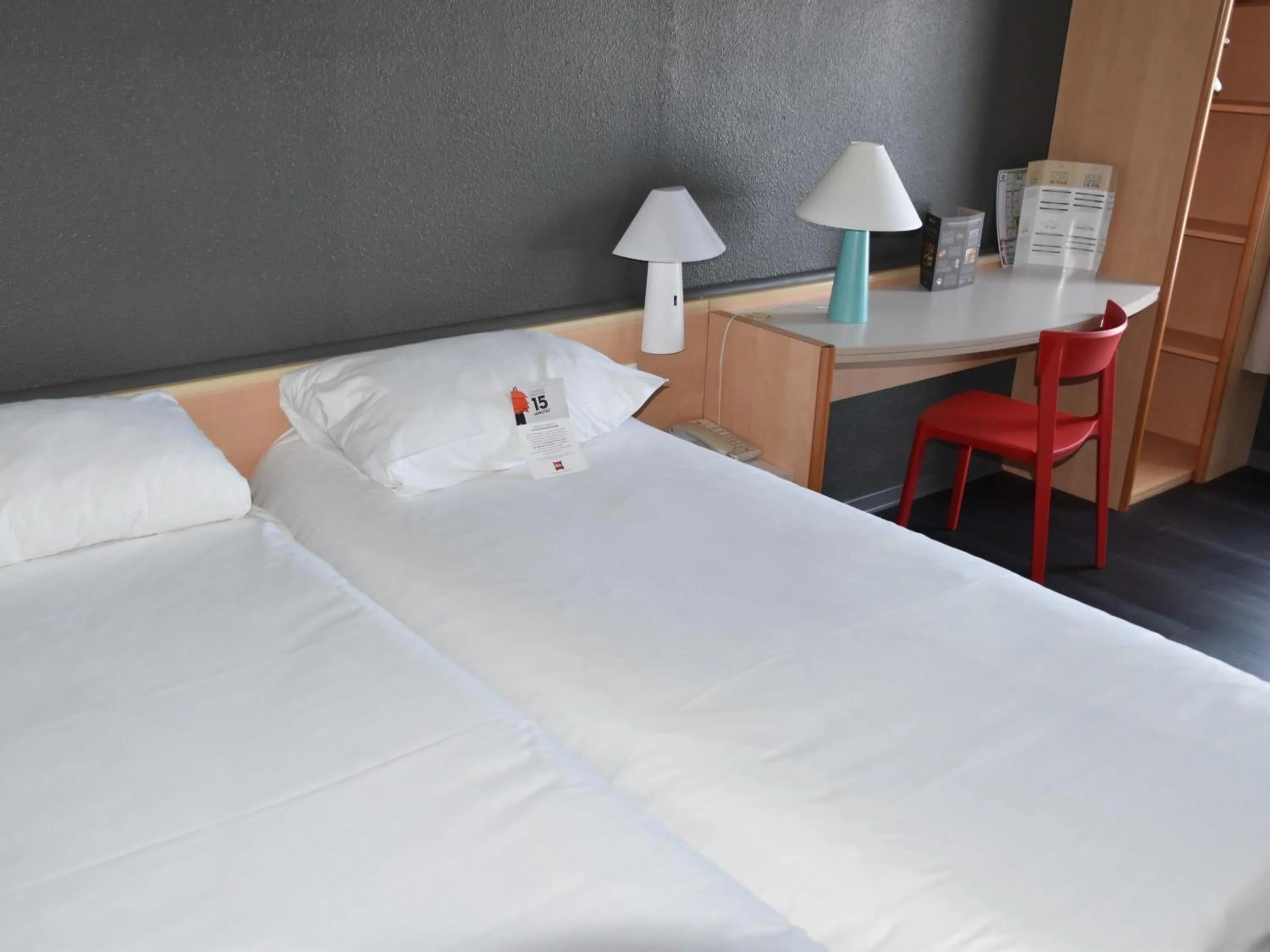 Bedroom, Bed in ibis Rochefort