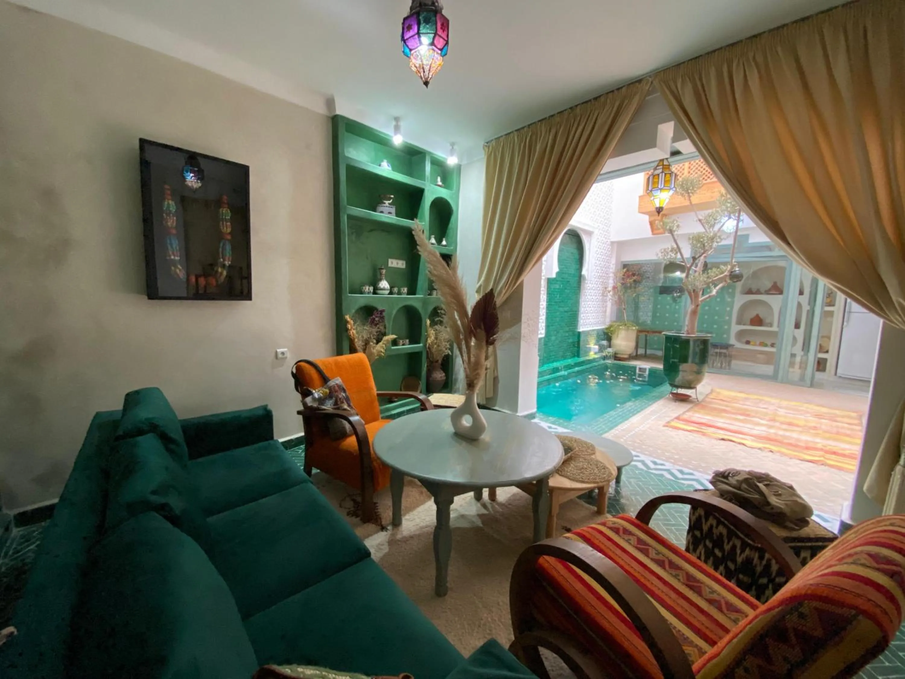 Pool view in Riad 7 Saints