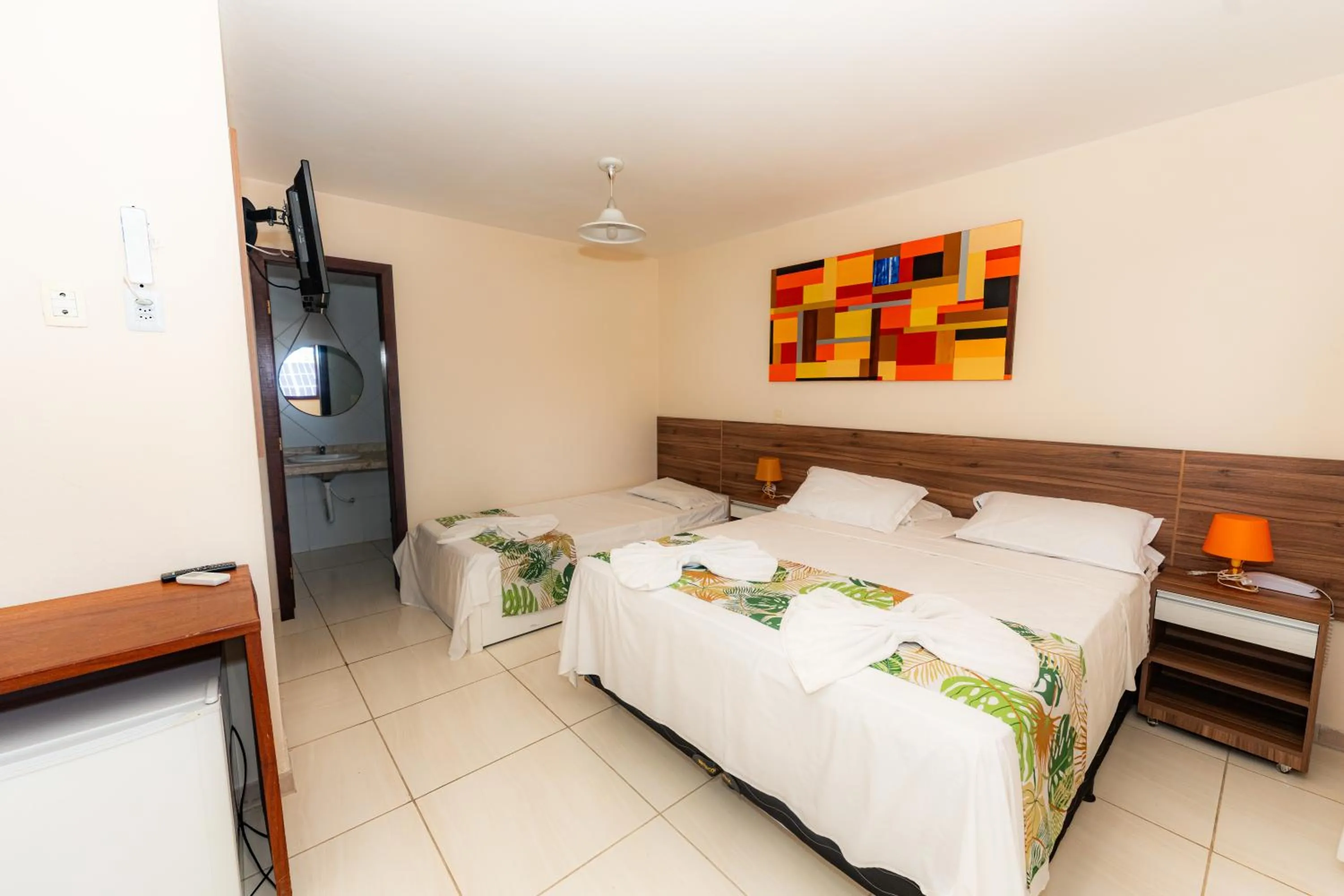 Bed in Hotel Pousada Salvador Paradise