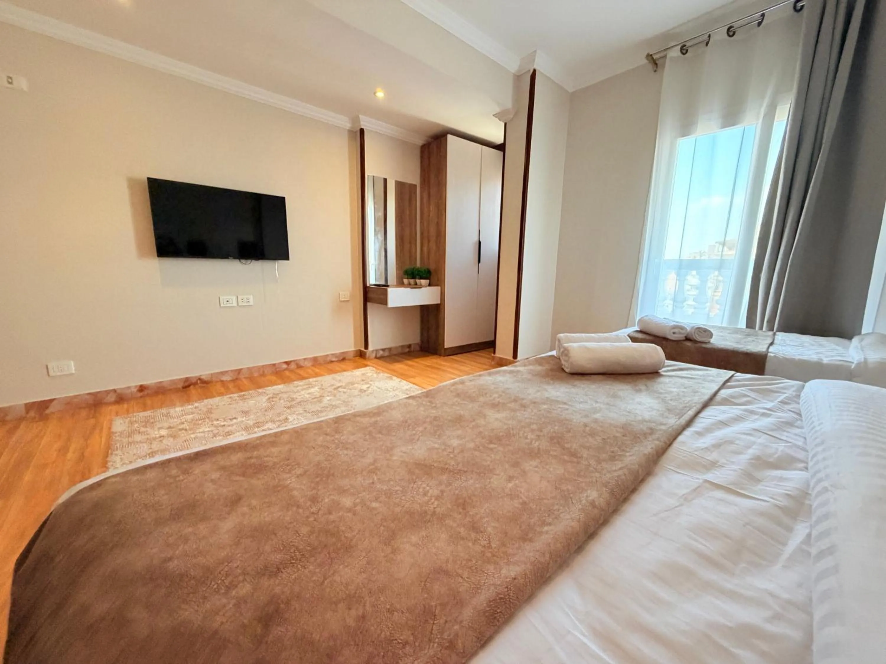 Bed in Eco green pyramids hotel