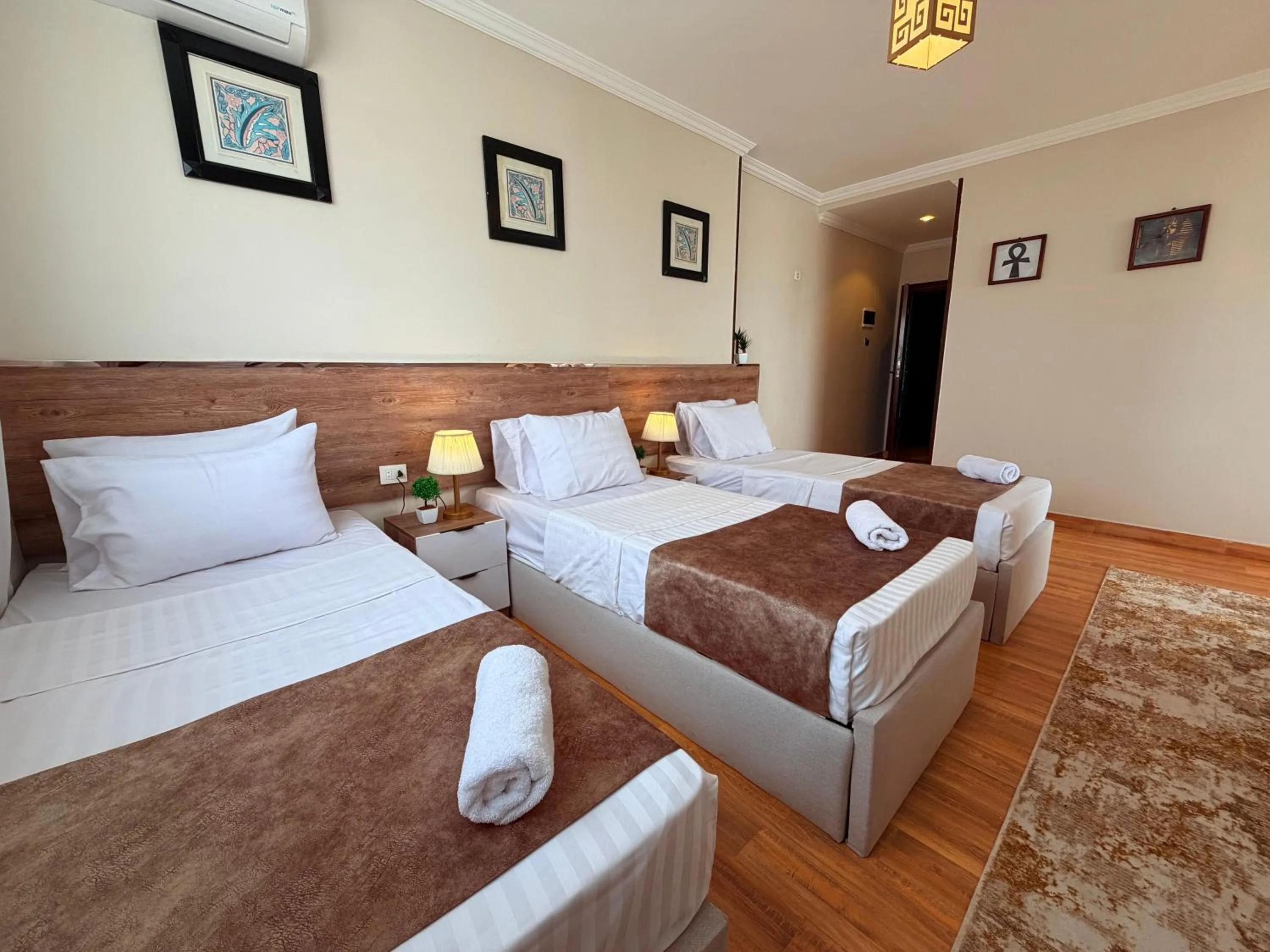 Bed in Eco green pyramids hotel