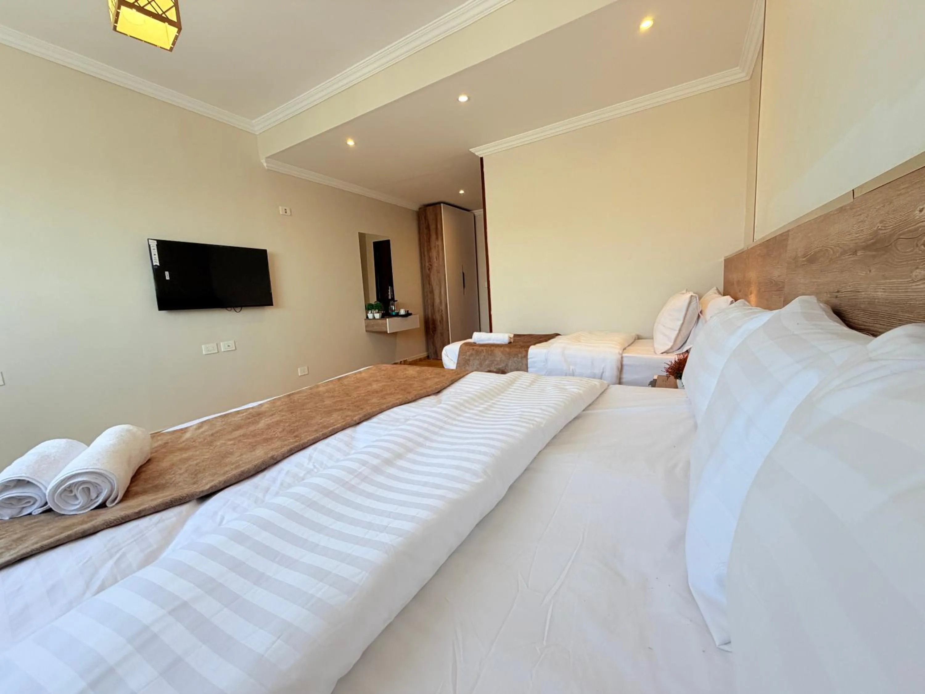 Bed in Eco green pyramids hotel