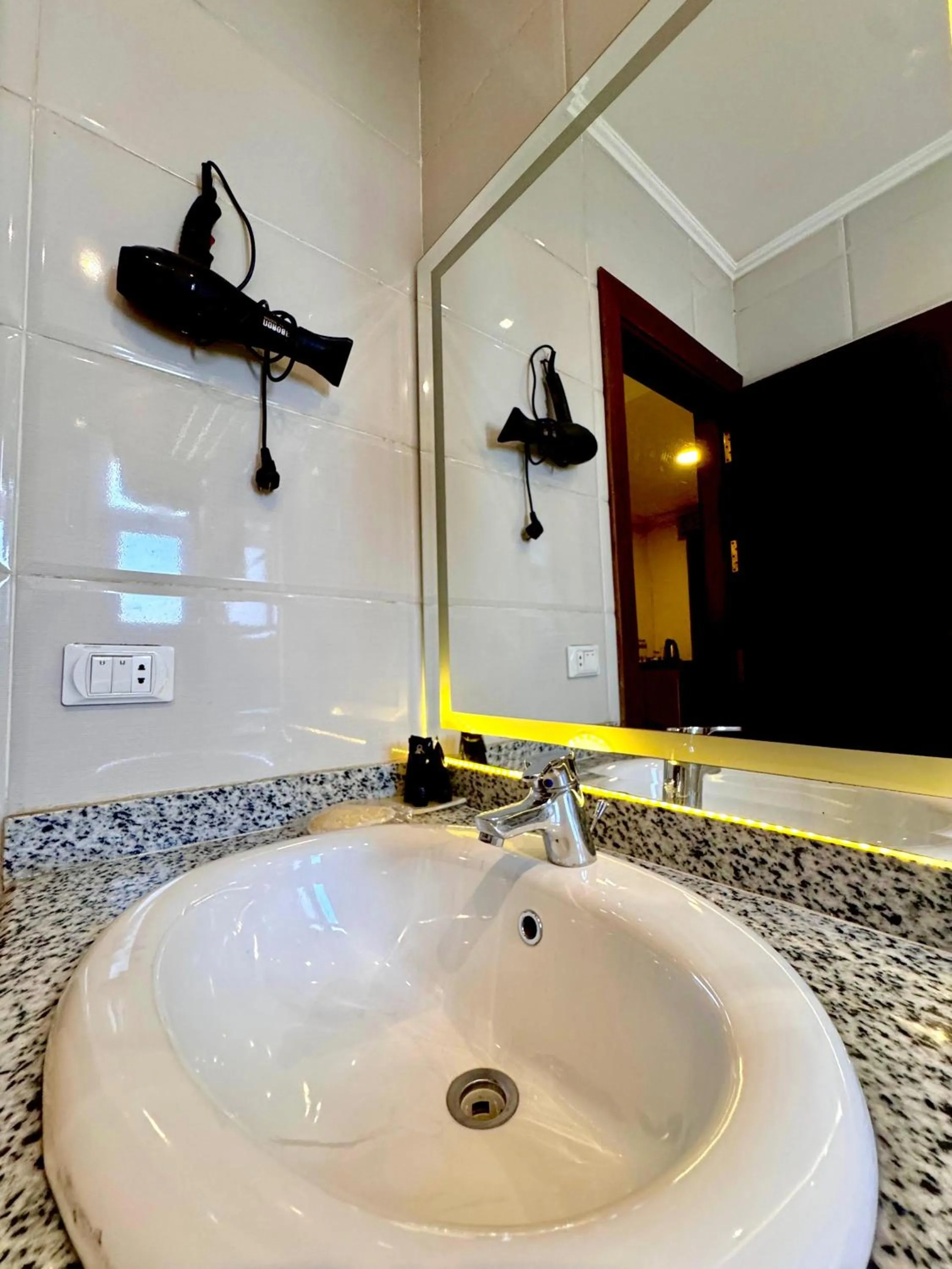 Shower in Eco green pyramids hotel