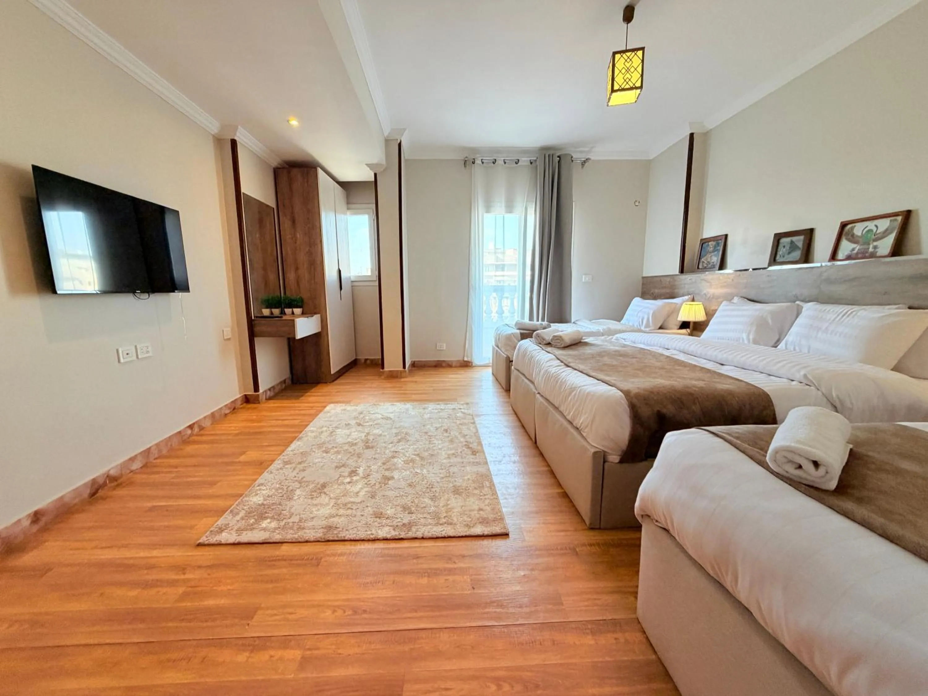 Bed in Eco green pyramids hotel