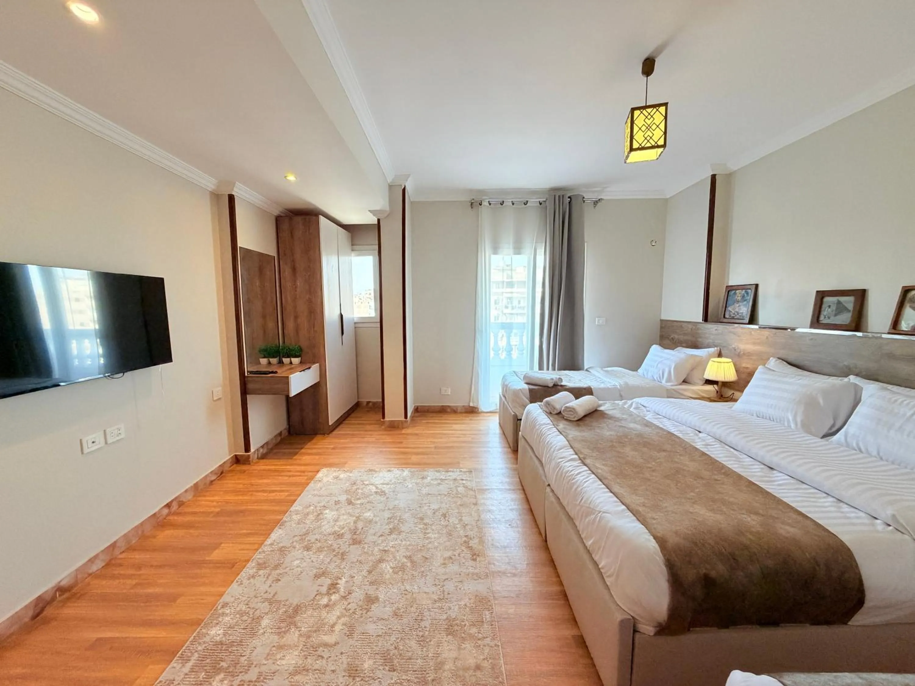 Bed in Eco green pyramids hotel