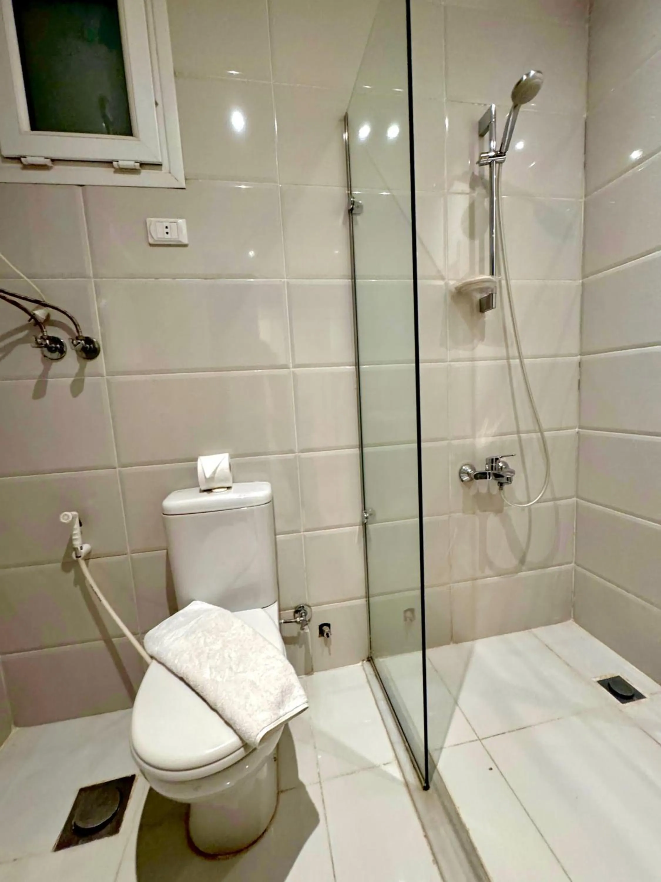 Shower in Eco green pyramids hotel