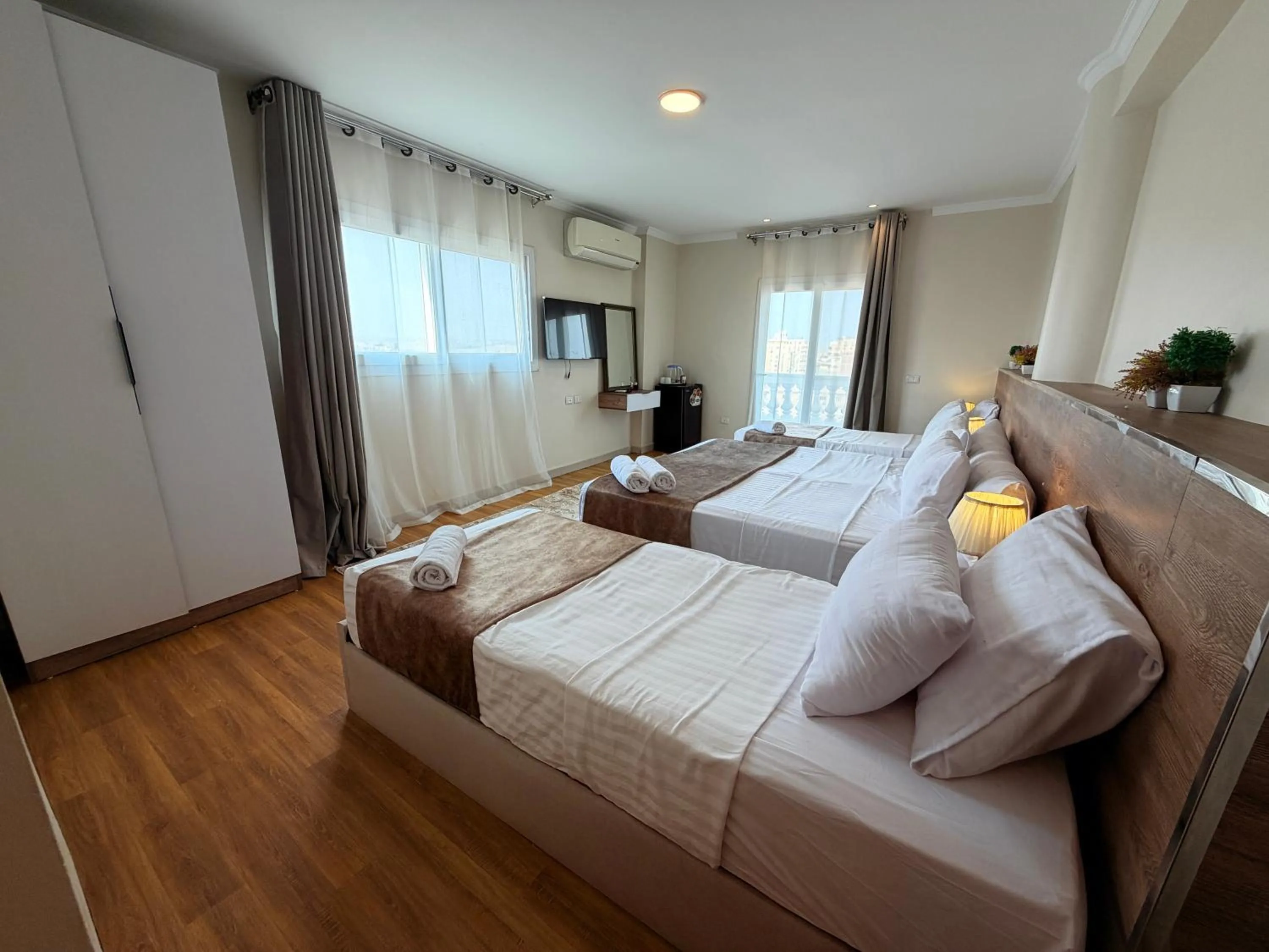 Bed in Eco green pyramids hotel