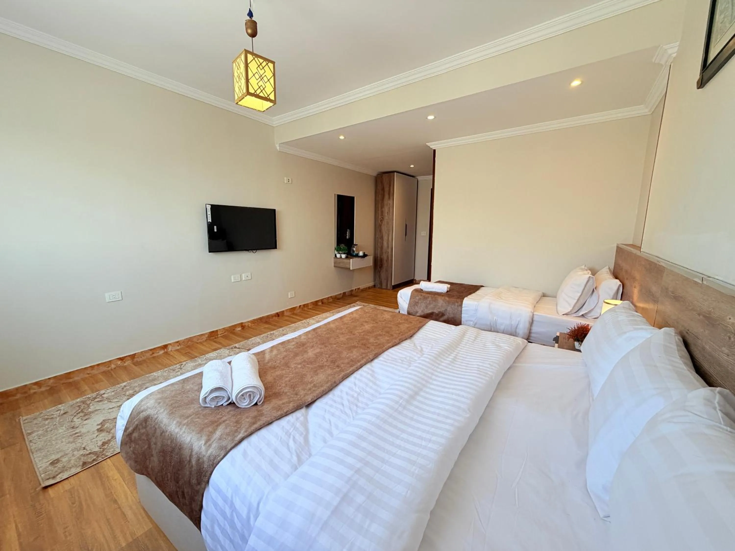 Bed in Eco green pyramids hotel