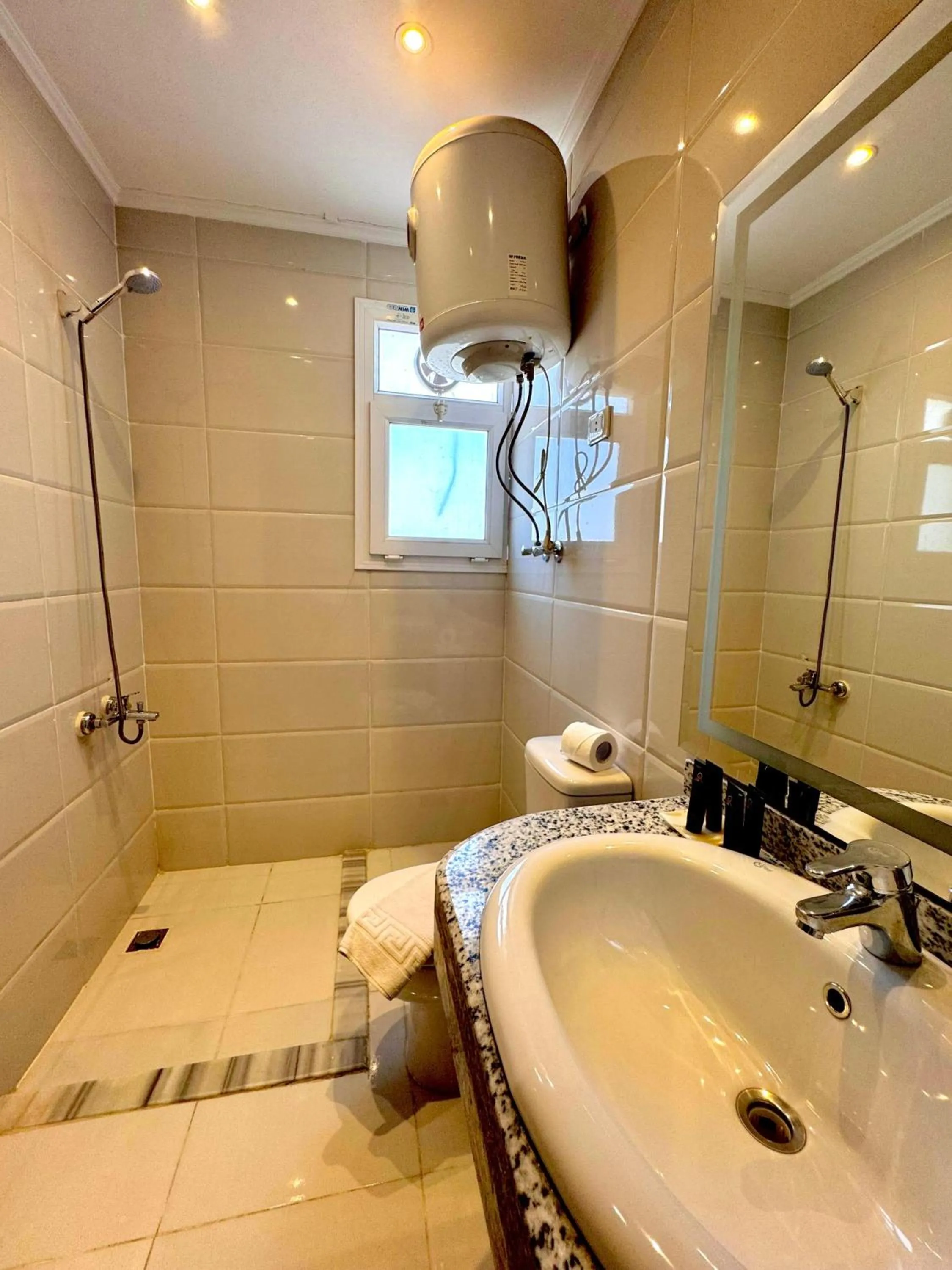 Shower in Eco green pyramids hotel