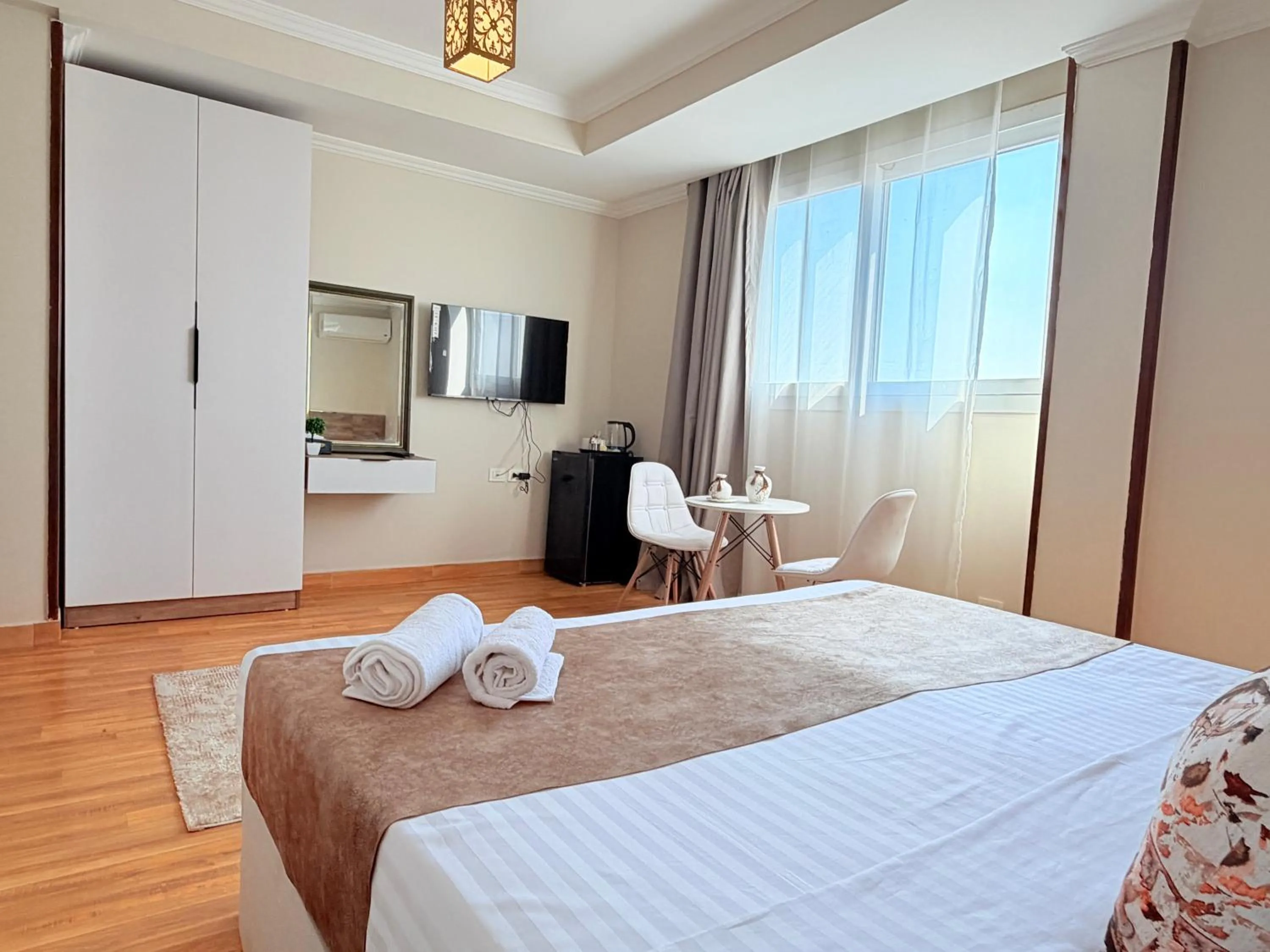 Bed in Eco green pyramids hotel