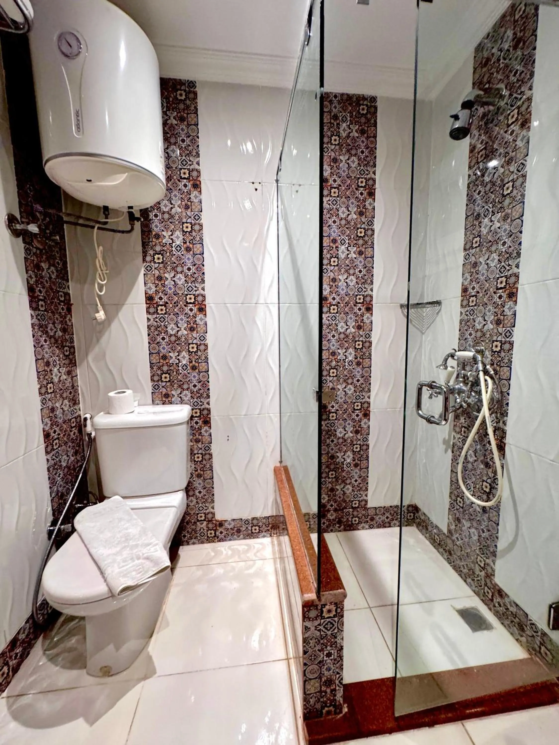 Shower in Eco green pyramids hotel